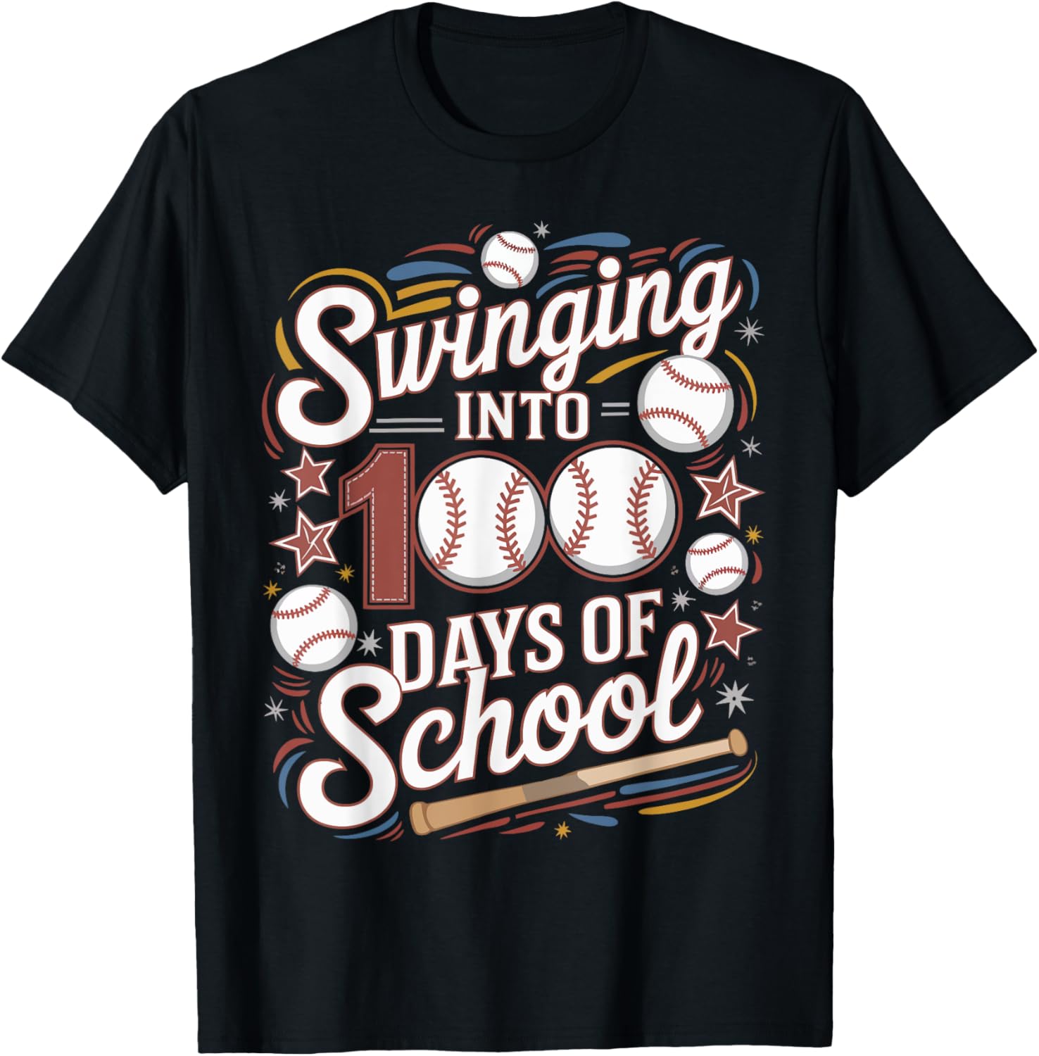 Swinging Into 100 Days of School Baseball