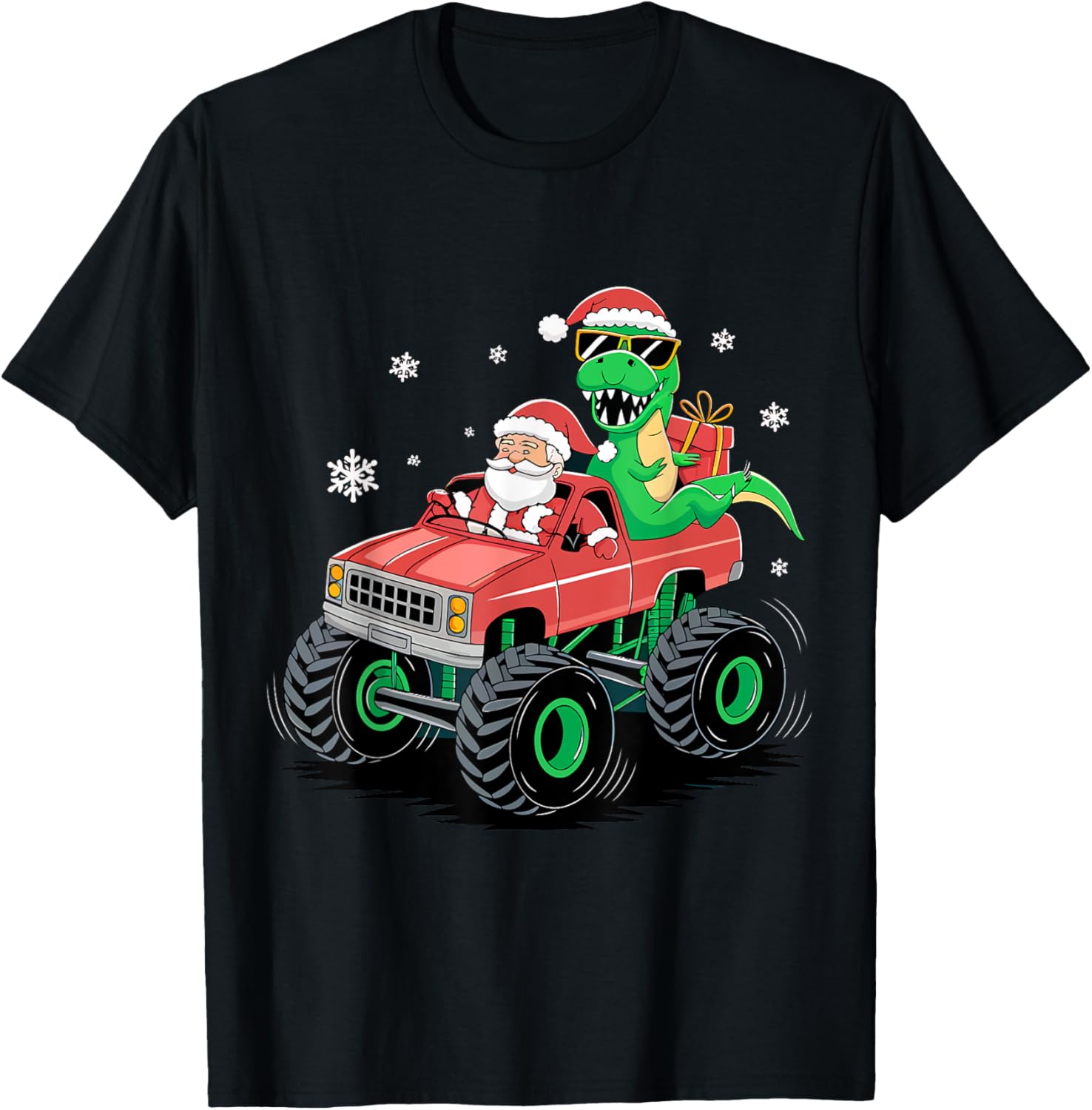 Christmas T-Rex and Santa Claus