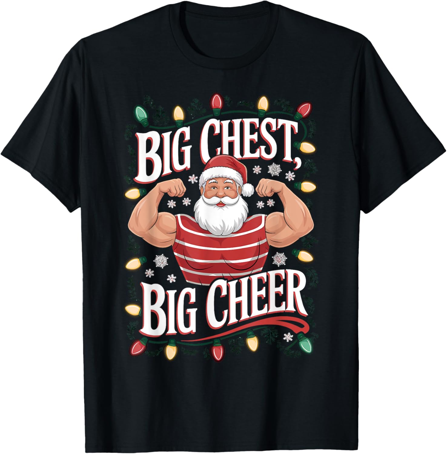 Big Chest Big Cheer Santa Christmas Gym