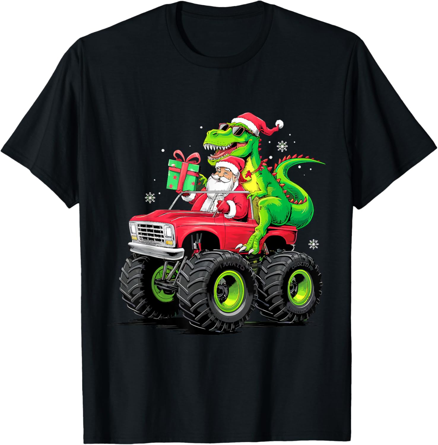 Christmas T-Rex and Santa Claus