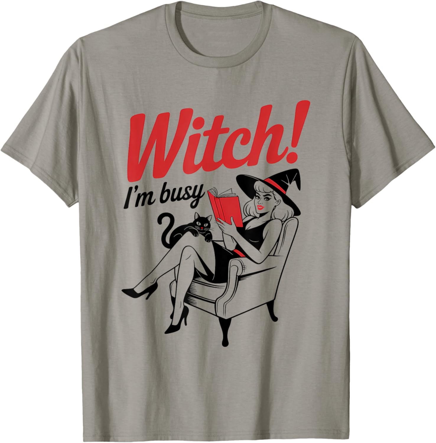 Halloween Pinup Girl Witch I'm Busy