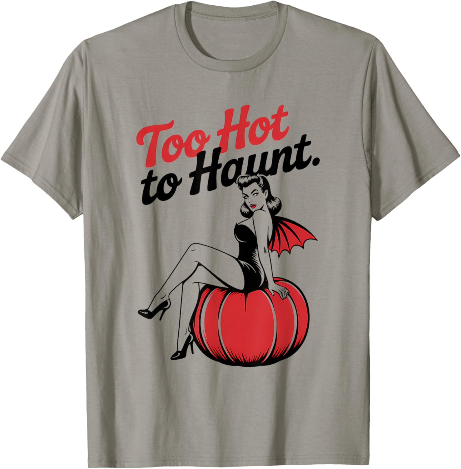 Halloween Pinup Girl Too Hot To Hunt
