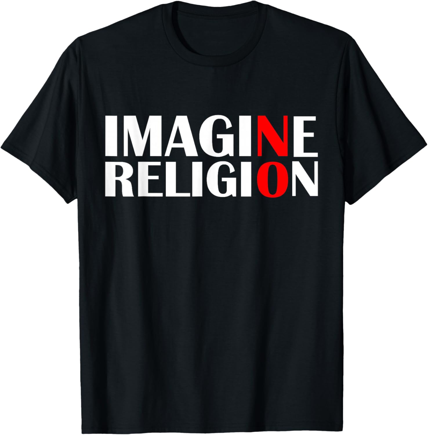 Imagine No Religion Atheist T-Shirt Free Thinker Tee