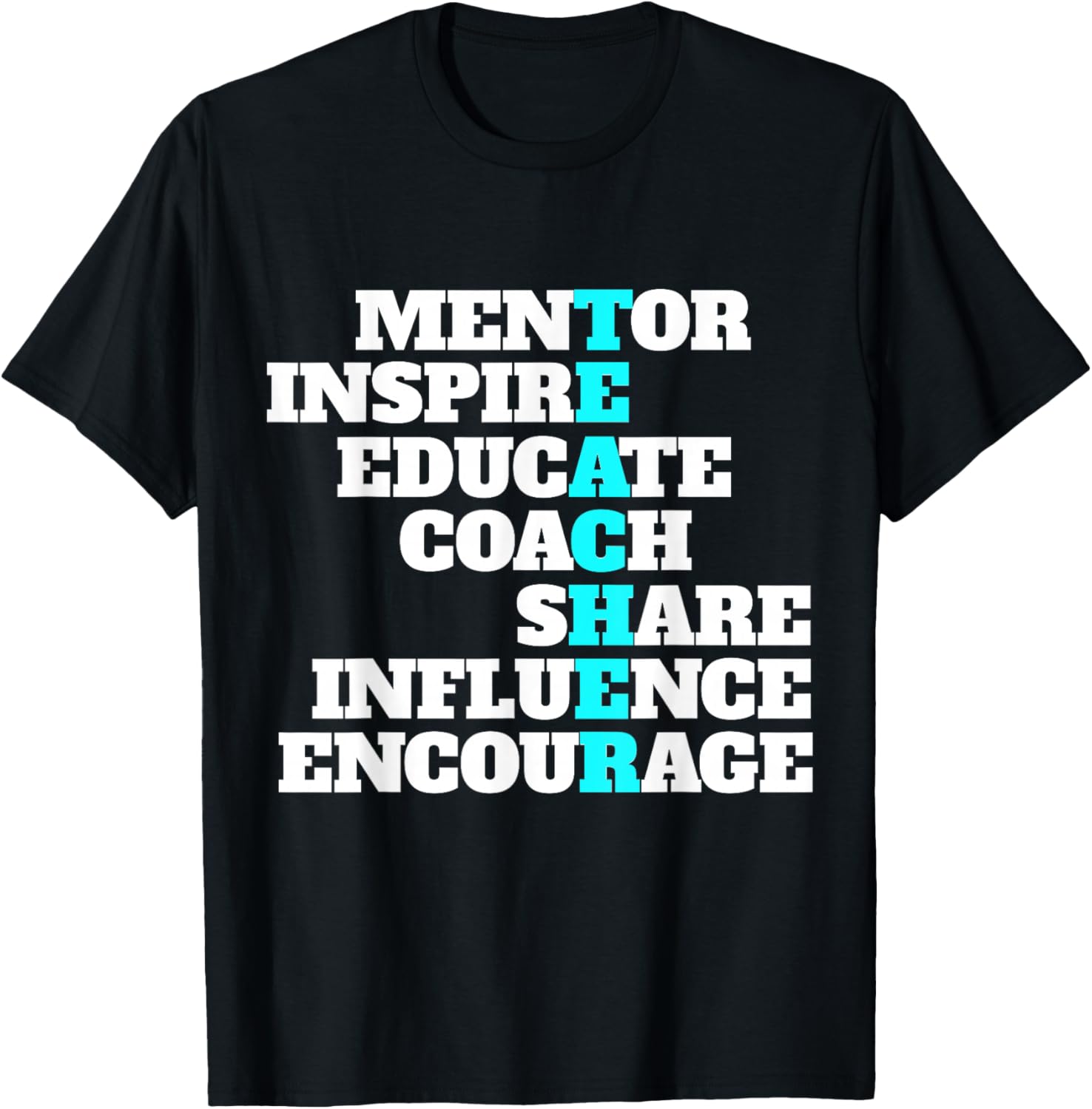 Mentor Inspire Educate Coach Share Teacher T-Shirt