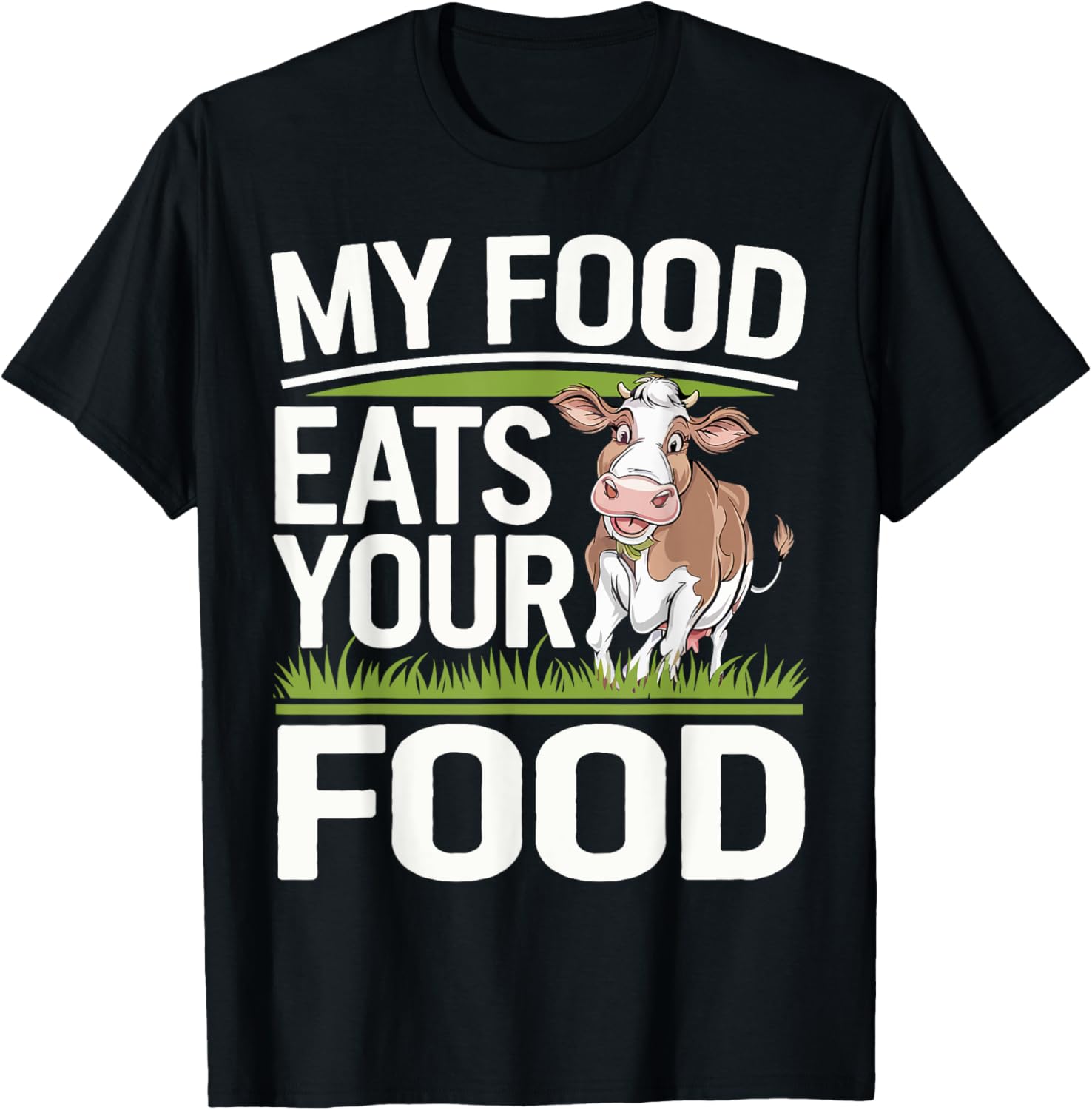 Funny Vegetarian Joke My Food Eats Your Food