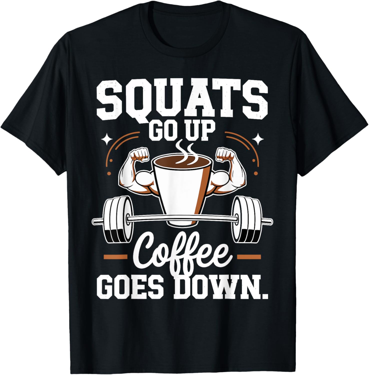 Gym Workout Squats Go Up Coffee Goes Down