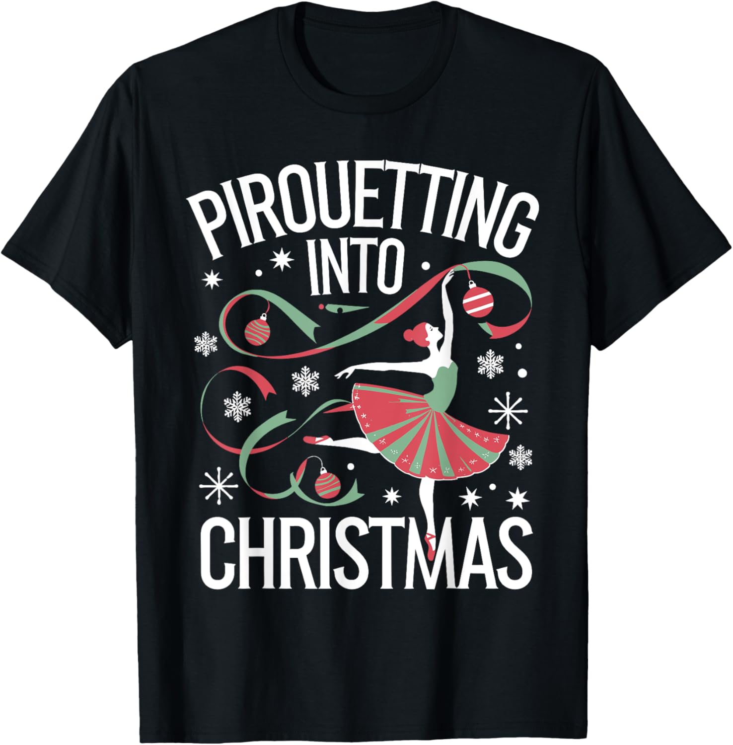 Ballerina Pirouetting Into Christmas
