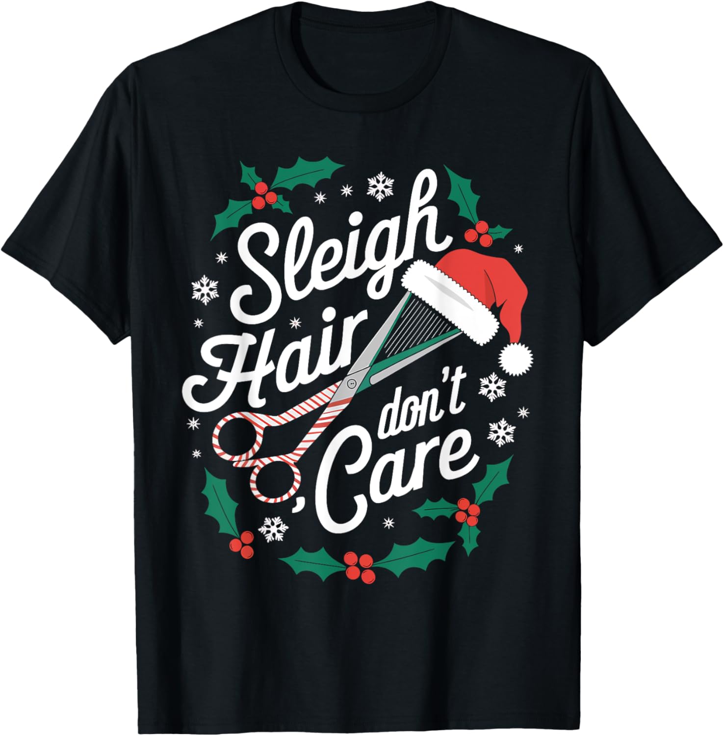 Barber Christmas Sleigh Hair Don't Care
