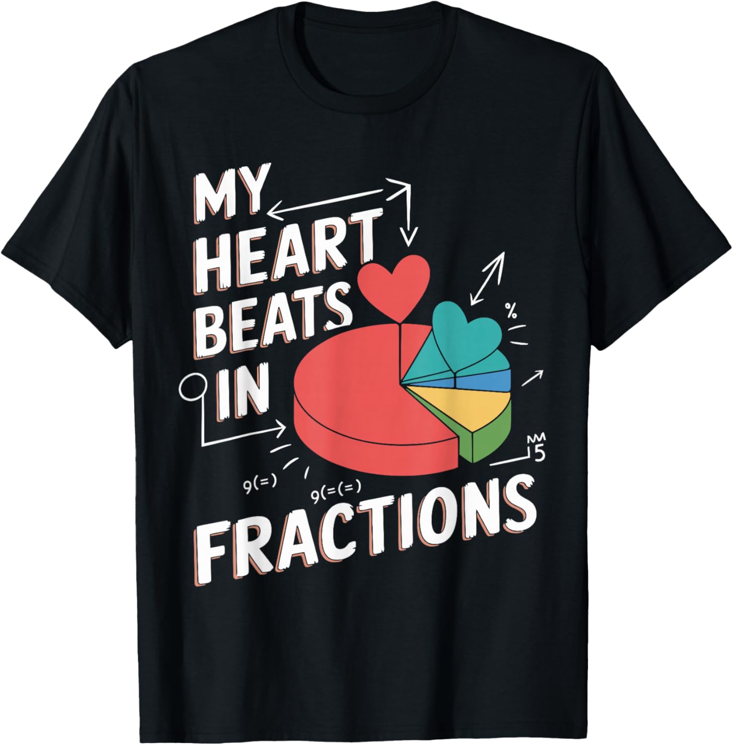 Math Teacher Valentine's Day My Heart Beats In Fractions