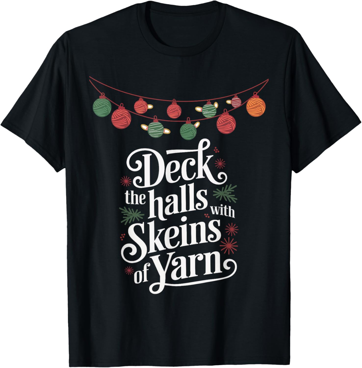 Deck The Halls With Skeins of Yarn Knitting Christmas