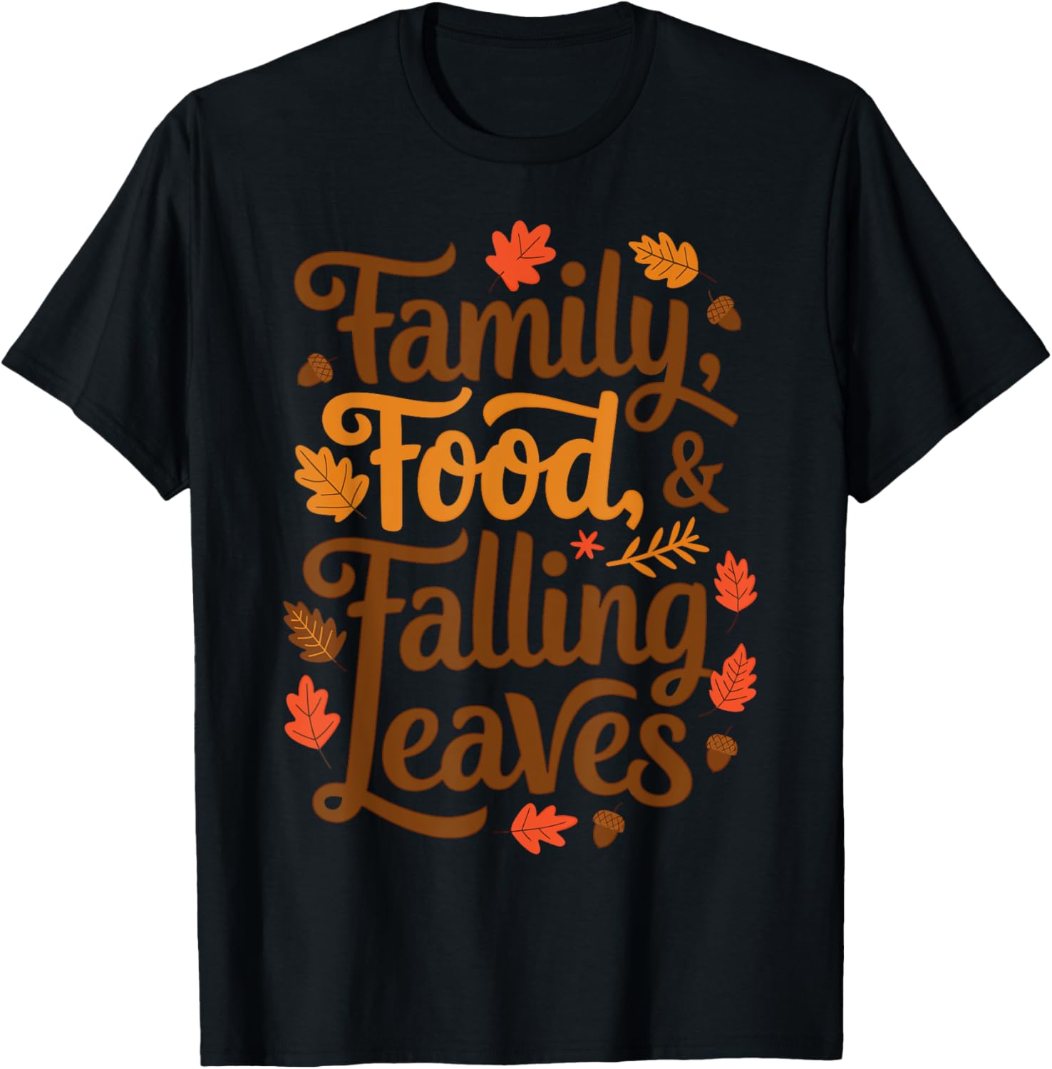 Family Food And Falling Leaves Thanksgiving