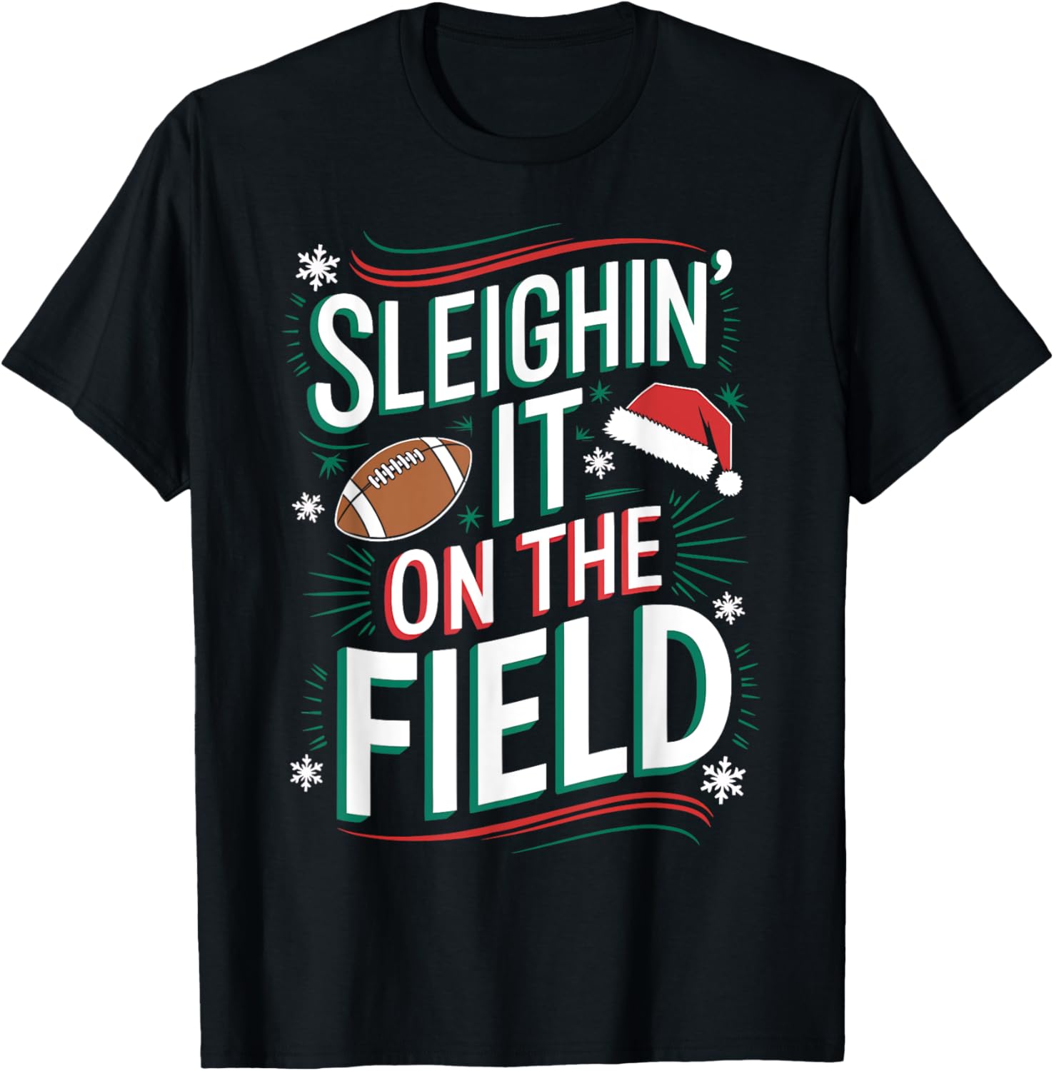 Sleighin It Football Christmas