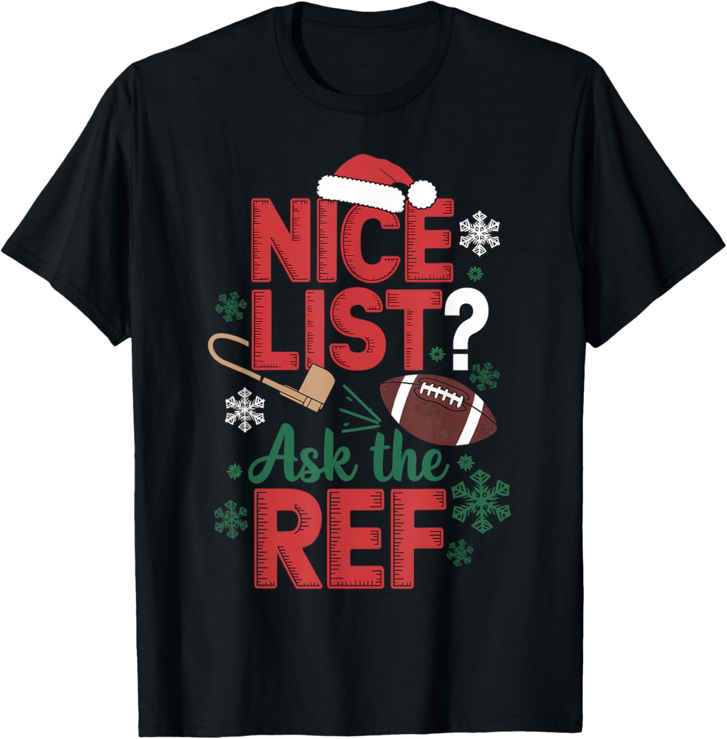 Nice List Ask The Ref Funny Christmas Football