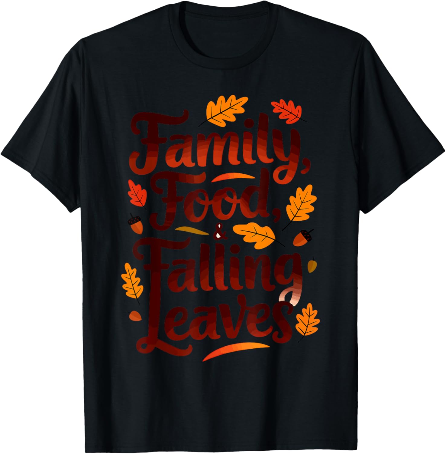 Family Food And Falling Leaves Thanksgiving
