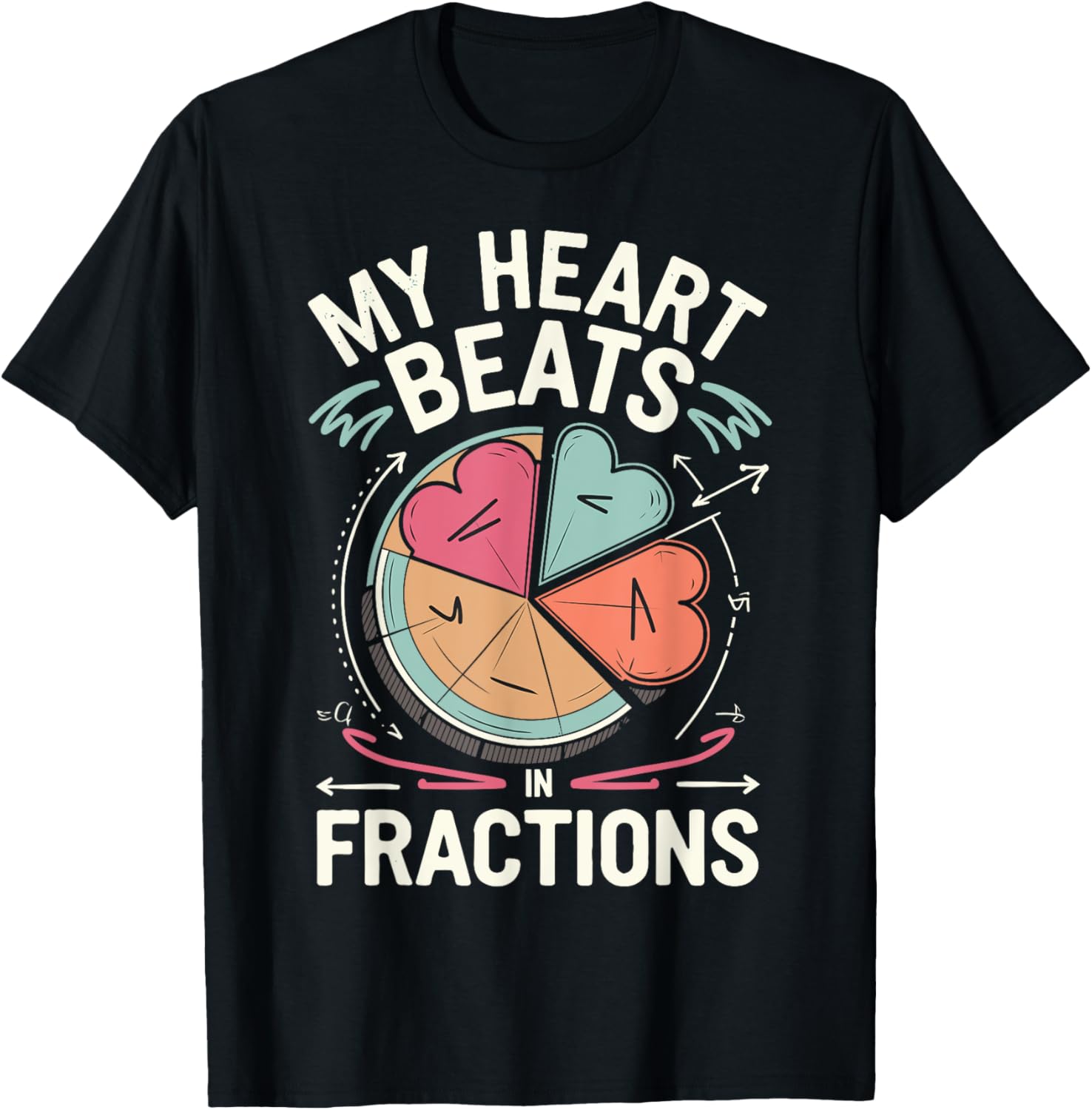 Math Teacher Valentine's Day My Heart Beats In Fractions
