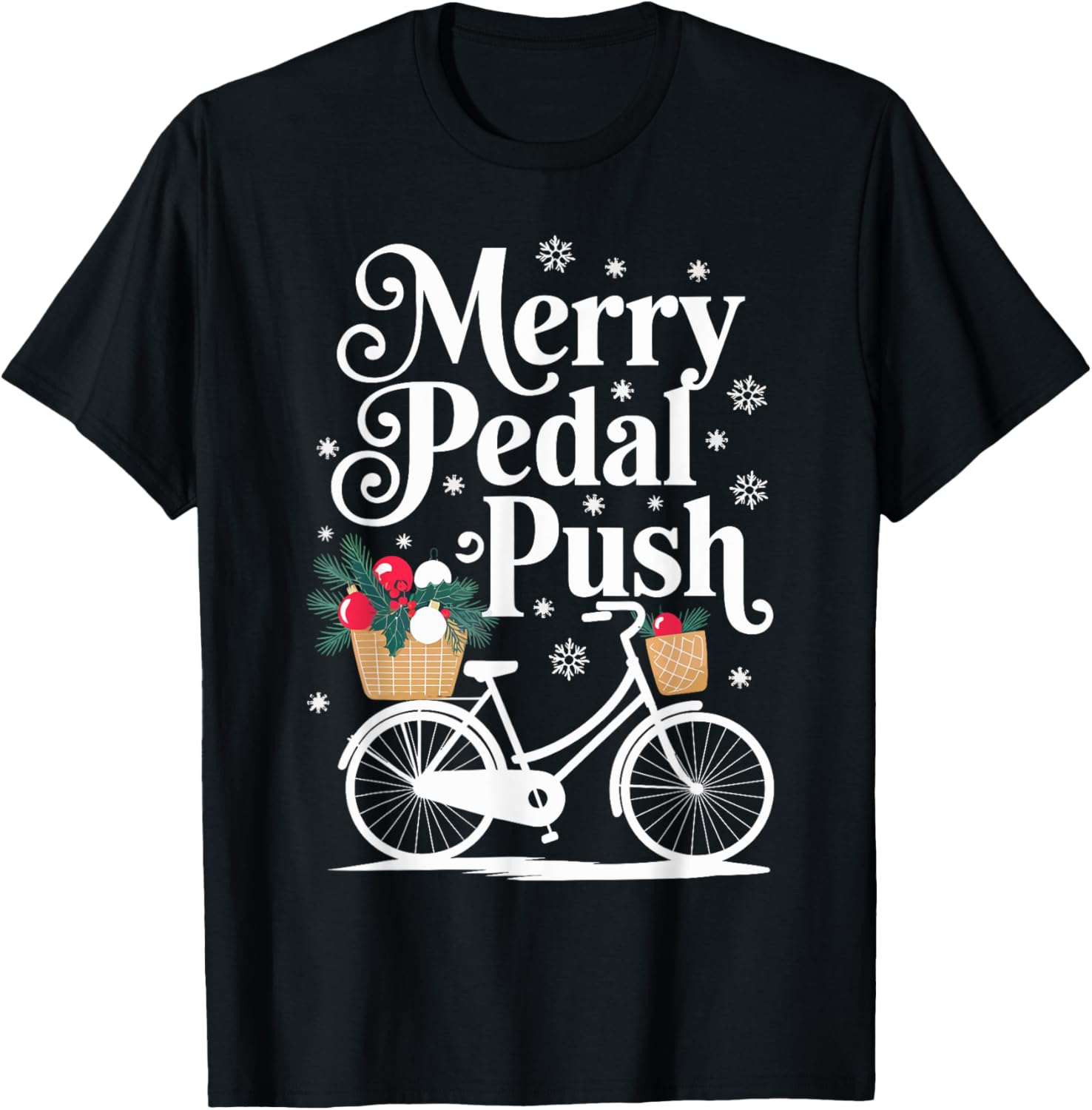 Christmas Biking Merry Pedal Push