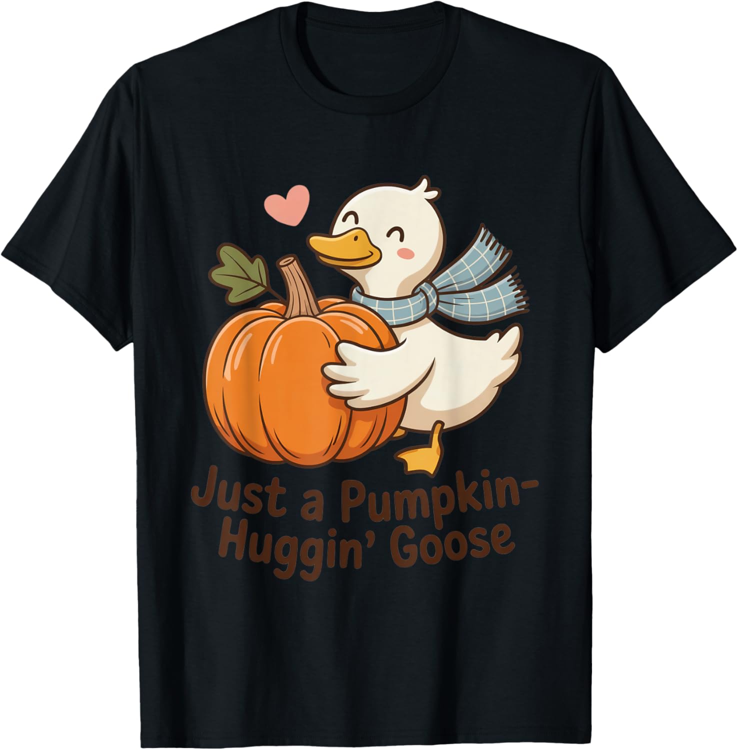Halloween Just a Pumpkin Hugging Goose
