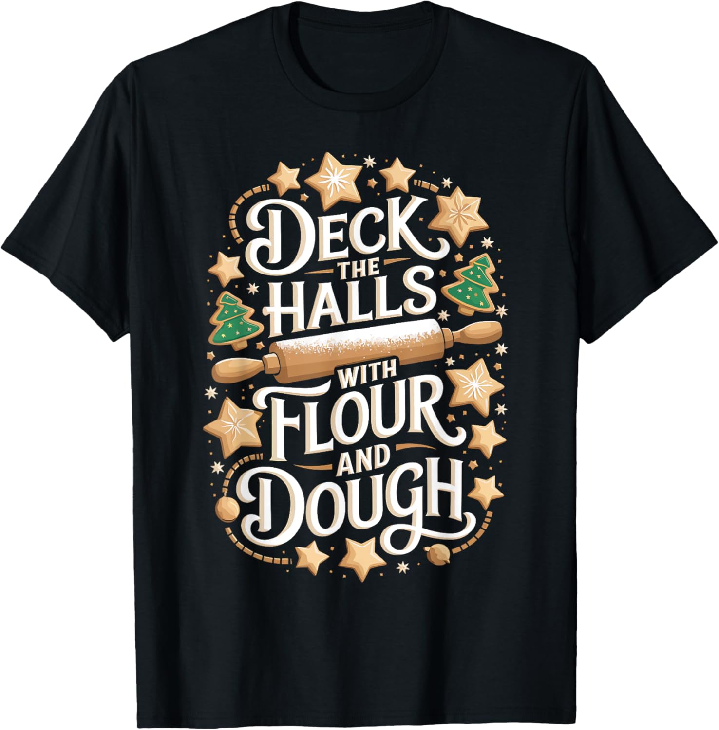 Baking Christmas Deck The Halls With Flour and Dough