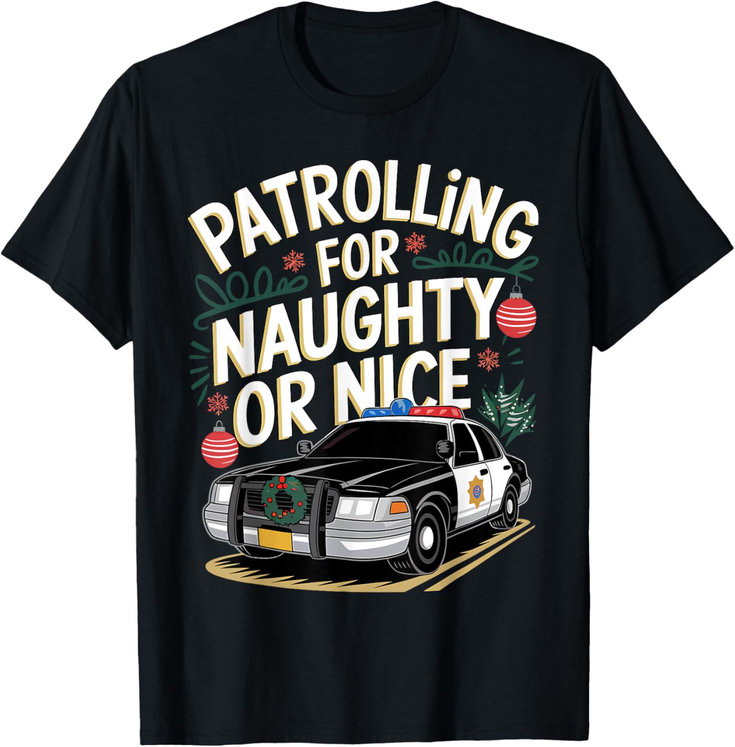 Police Christmas Patroling for Naughty or Nice