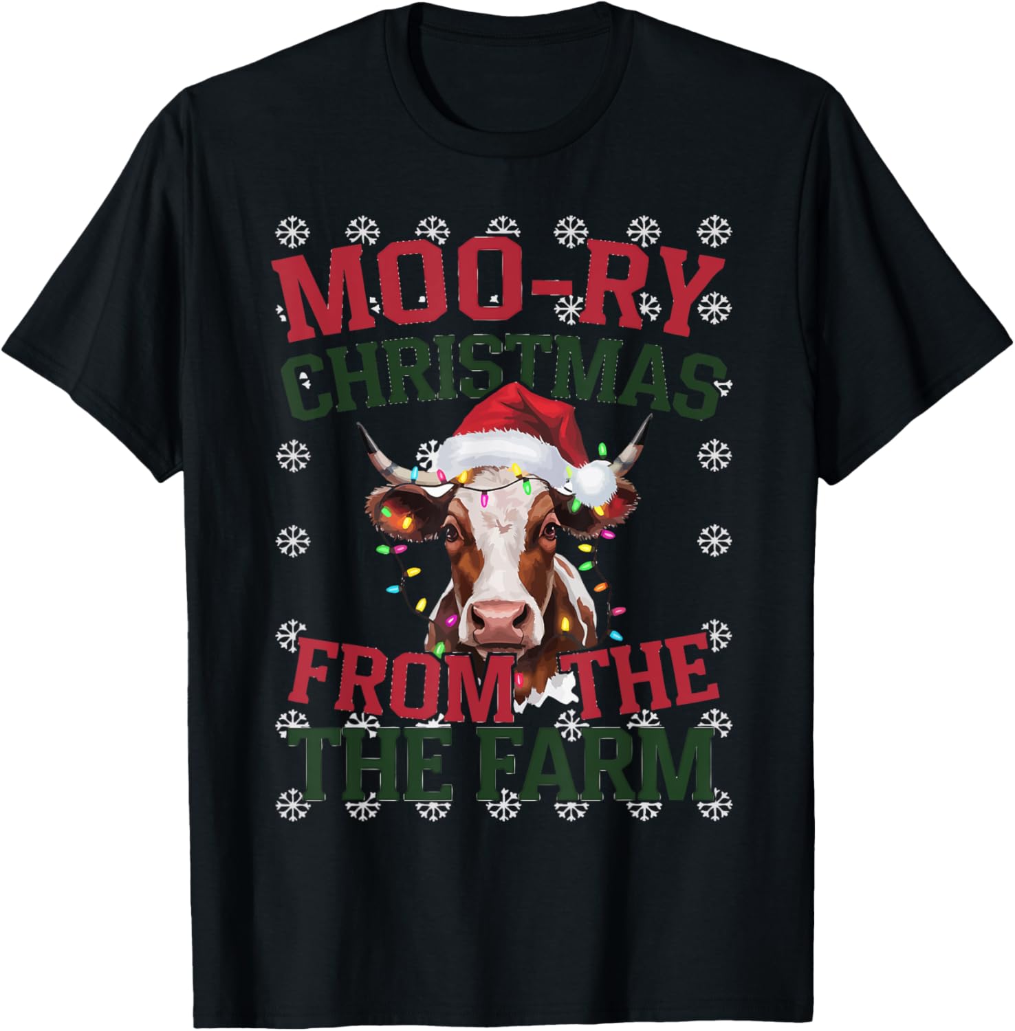 Christmas Cow Moo-ry Christmas From The Farm