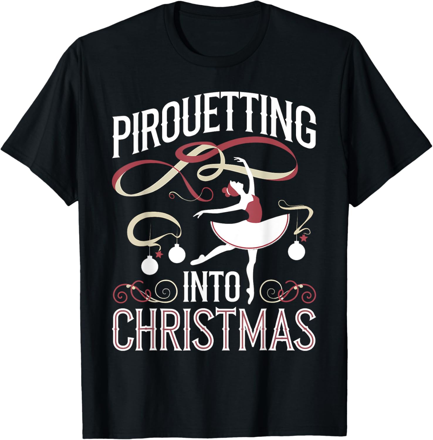 Ballerina Pirouetting Into Christmas