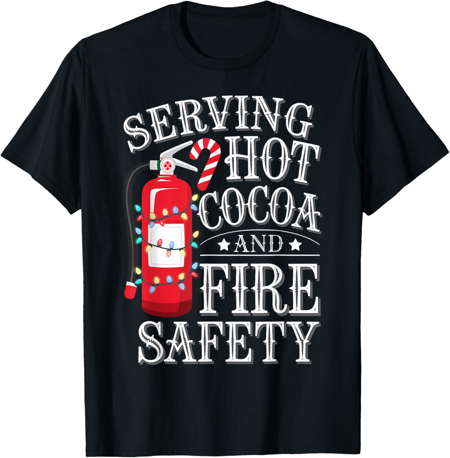 Firefighter Serving Hot Cocoa & Fire Safety Christmas