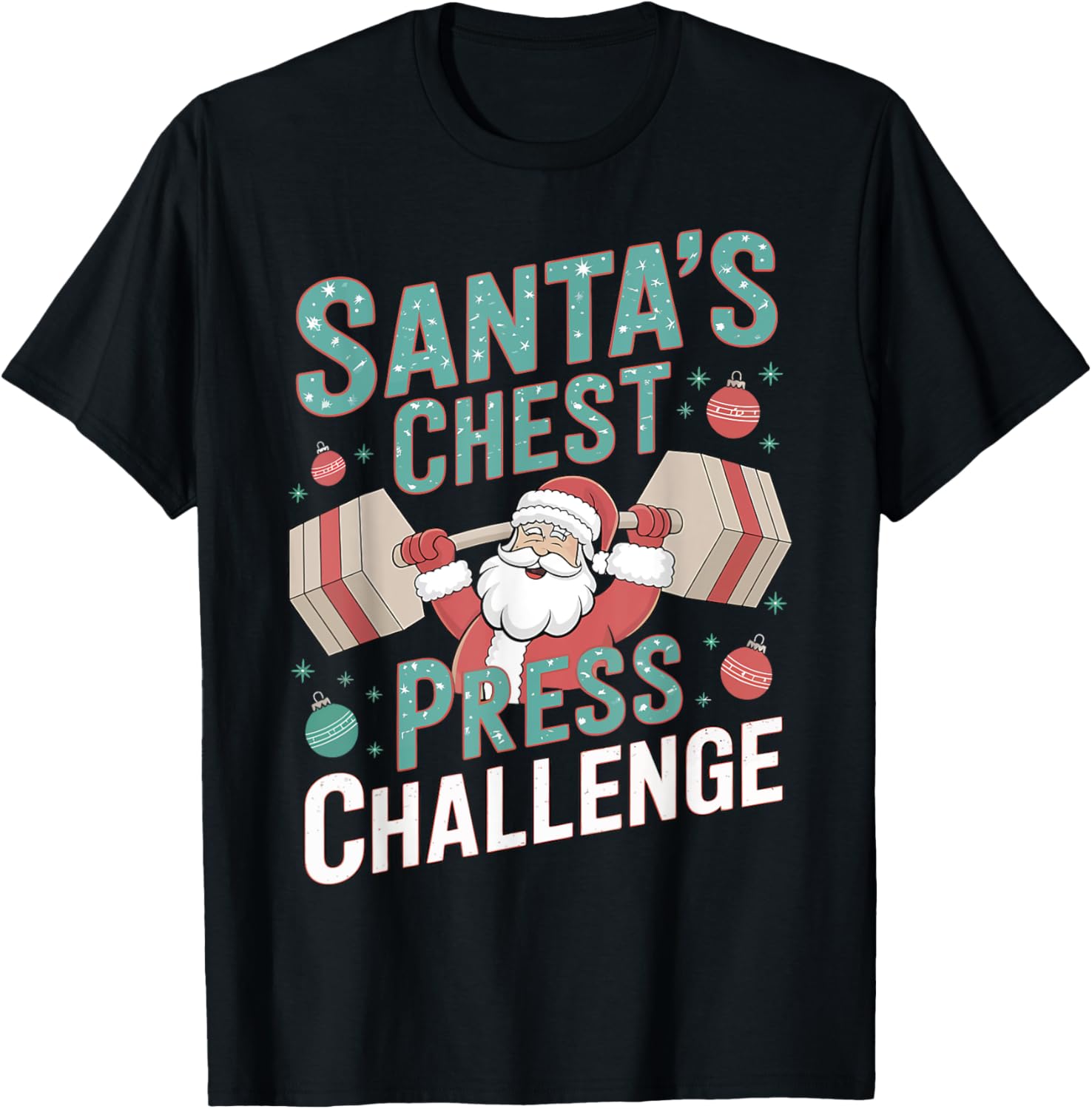 Santa's Chest Press Challenge Gym Workout Christmas