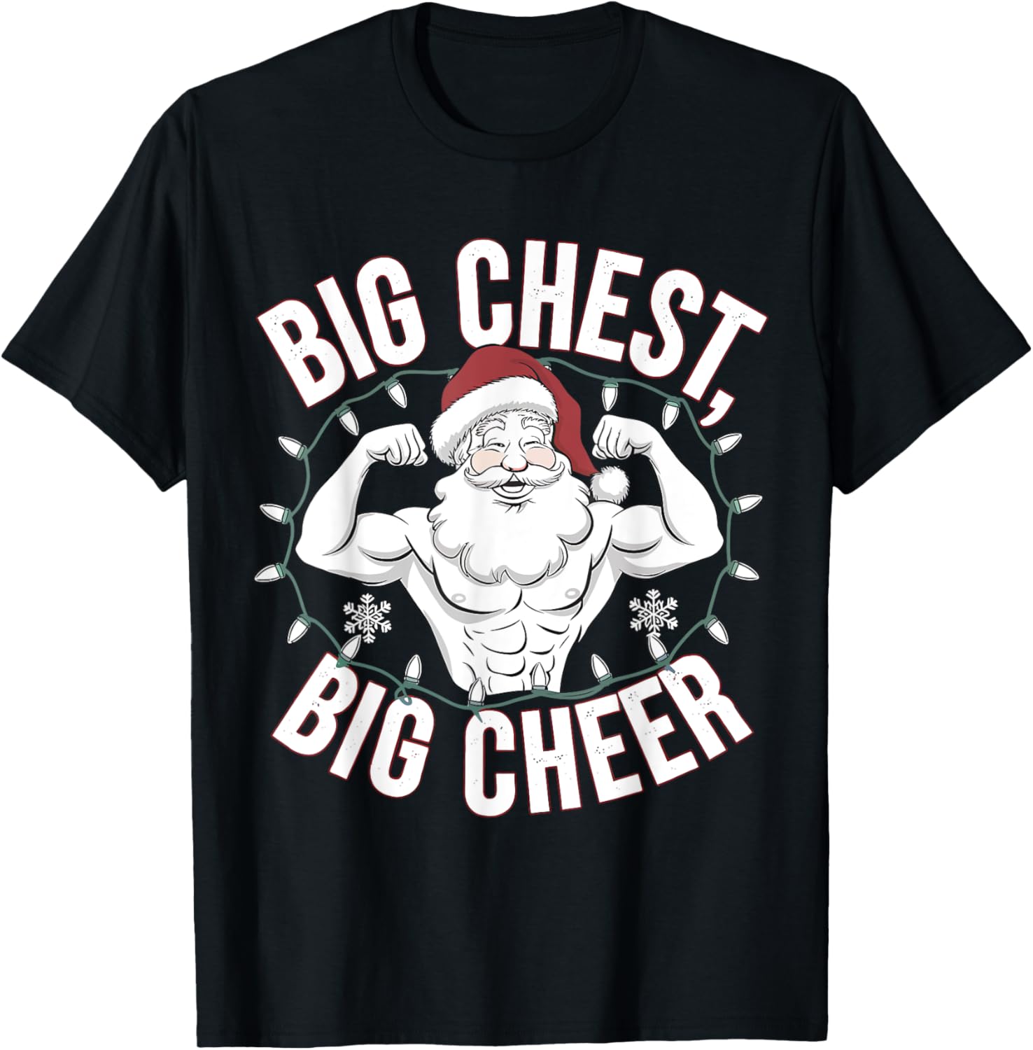 Big Chest Big Cheer Santa Christmas Gym