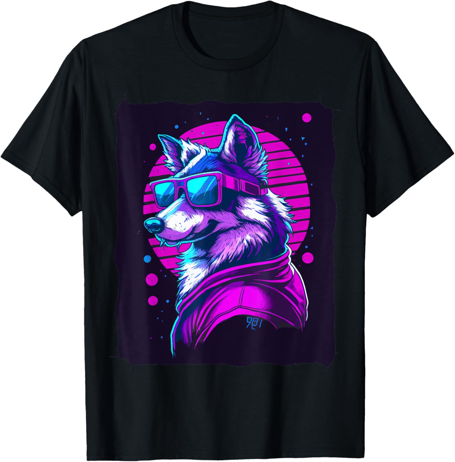 Husky Dog with Sunglasses