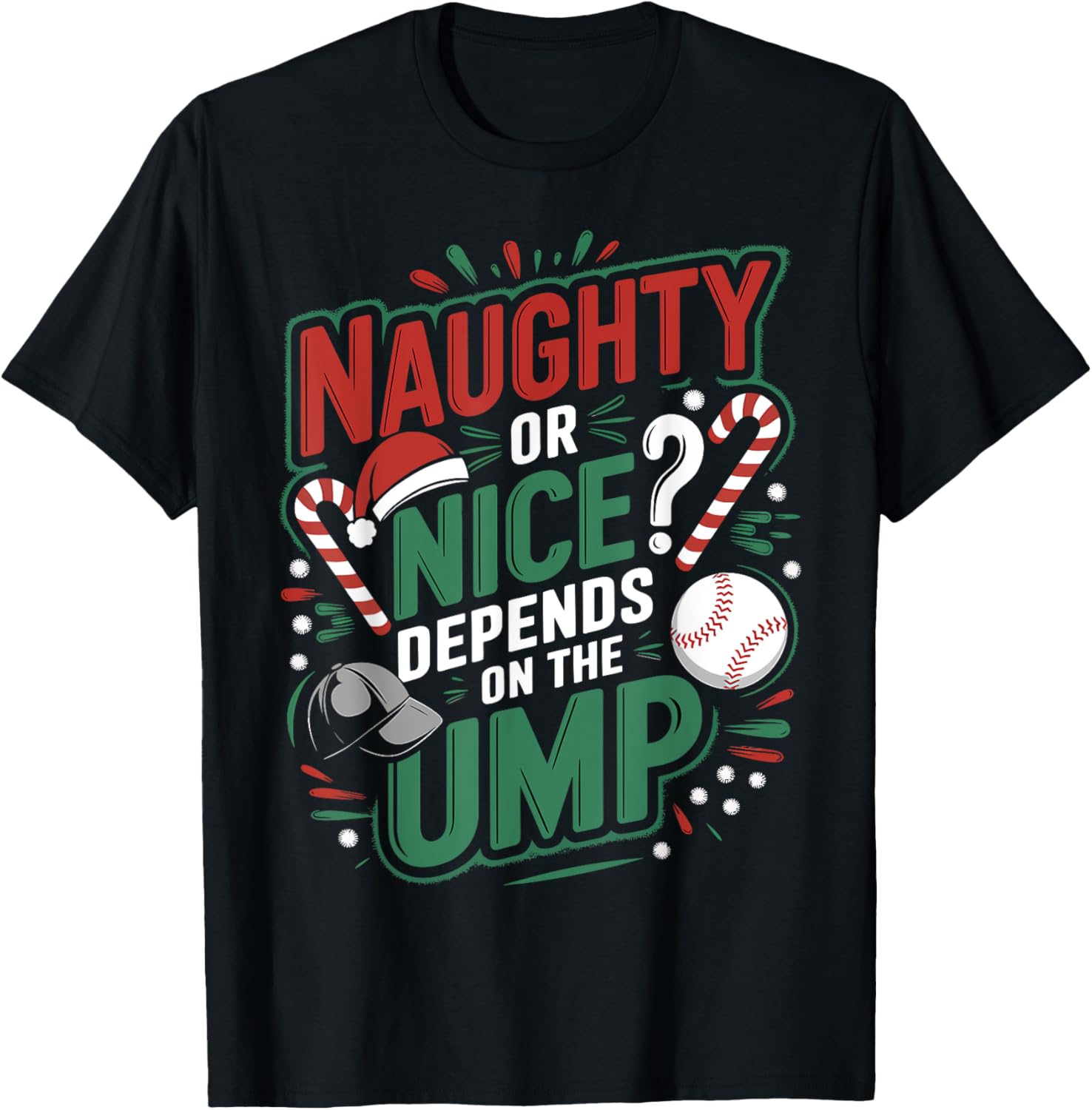 Christmas Baseball Naughty Or Nice Depends On The Ump