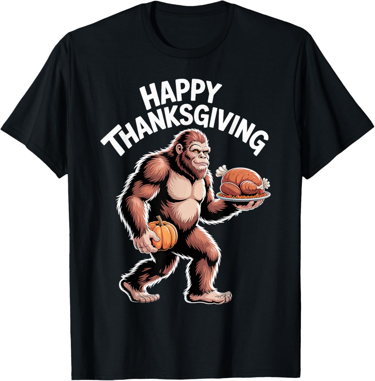 Thanksgiving Bigfoot Turkey Pumpkin