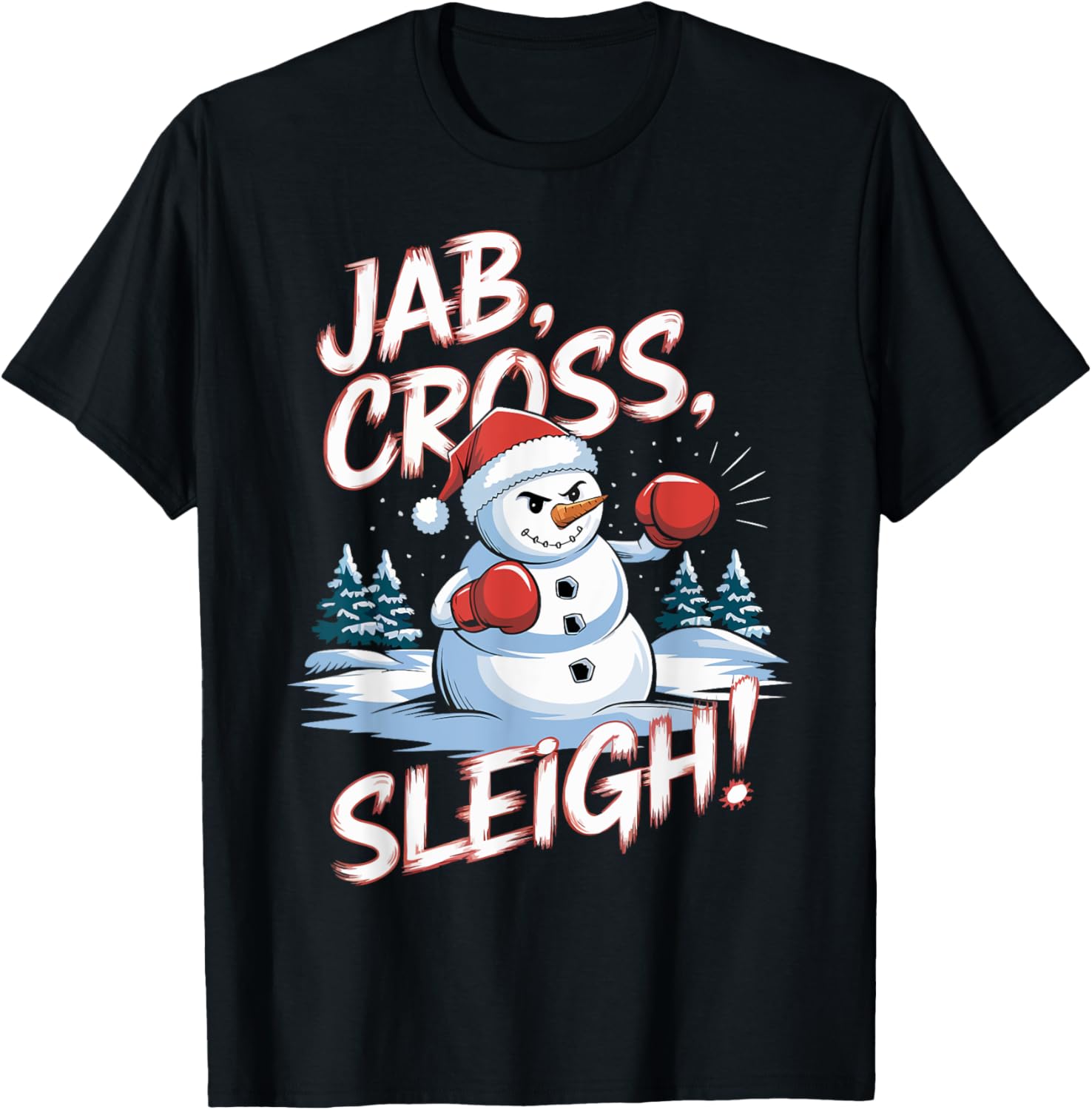 Boxing Snowman Christmas Jab Cross Sleigh
