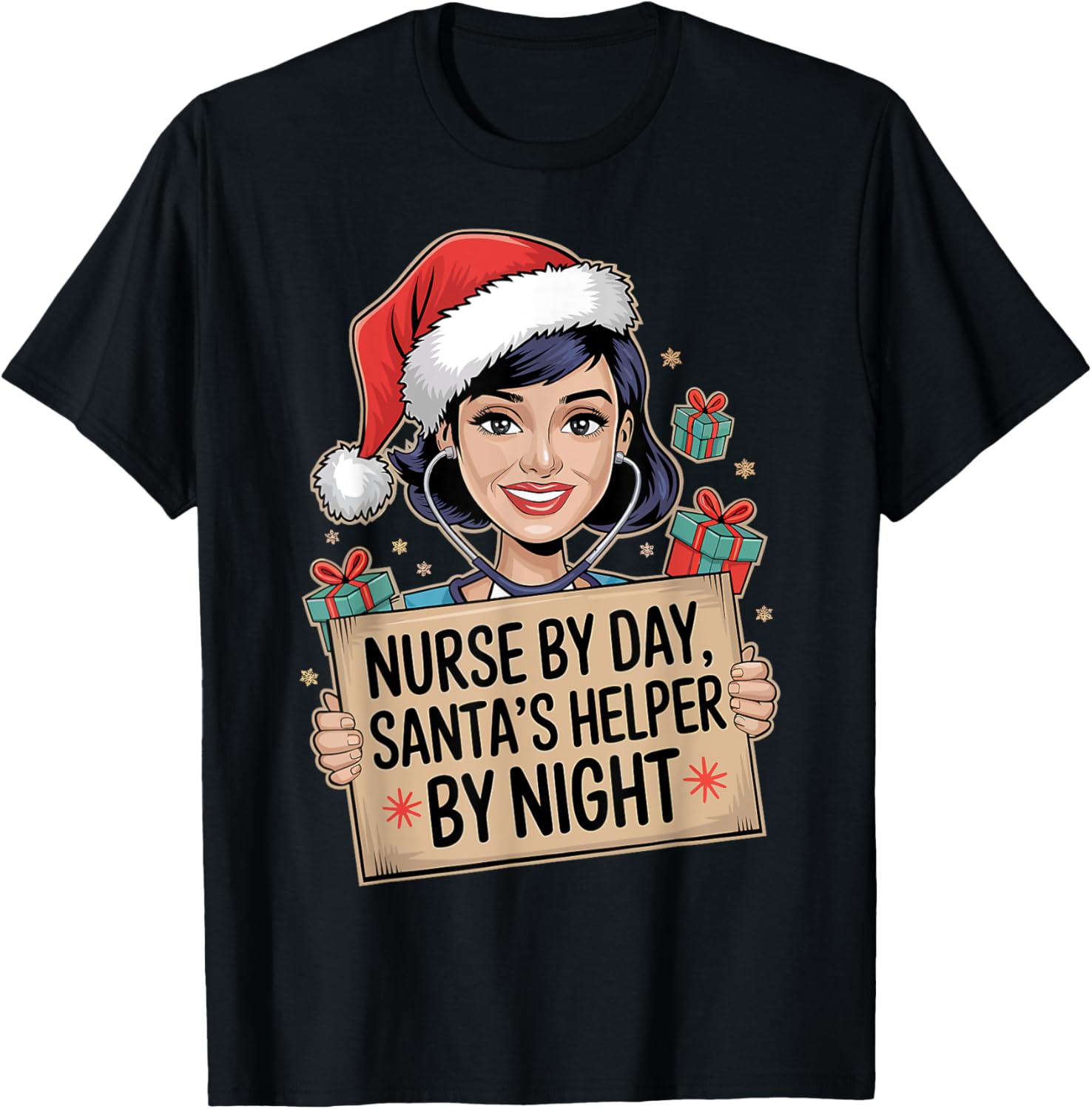 Nurse By Day Santa's Helper By Night Christmas