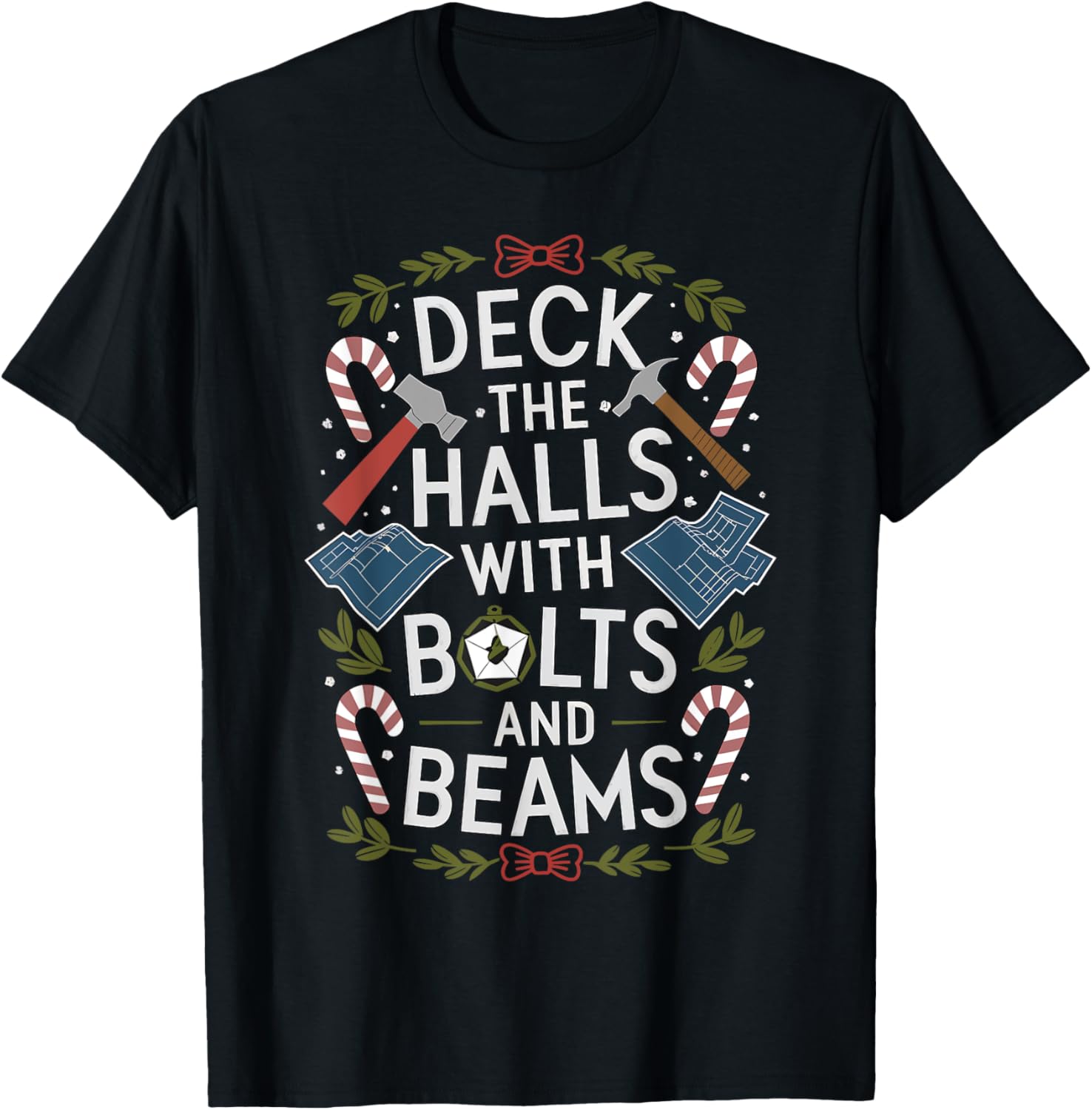 Christmas Engineer Deck The Halls With Bolts and Beams
