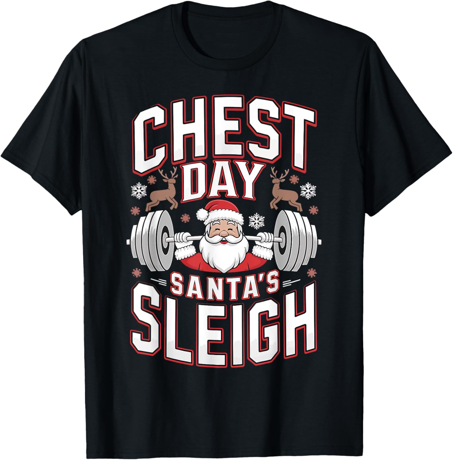 Chest Day Santa's Sleigh Gym Christmas