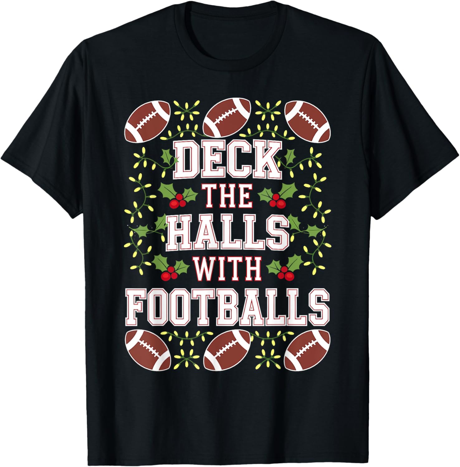 Deck The Halls With Footballs Christmas