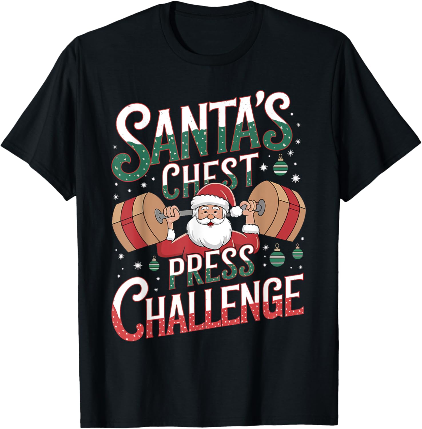 Santa's Chest Press Challenge Gym Workout Christmas