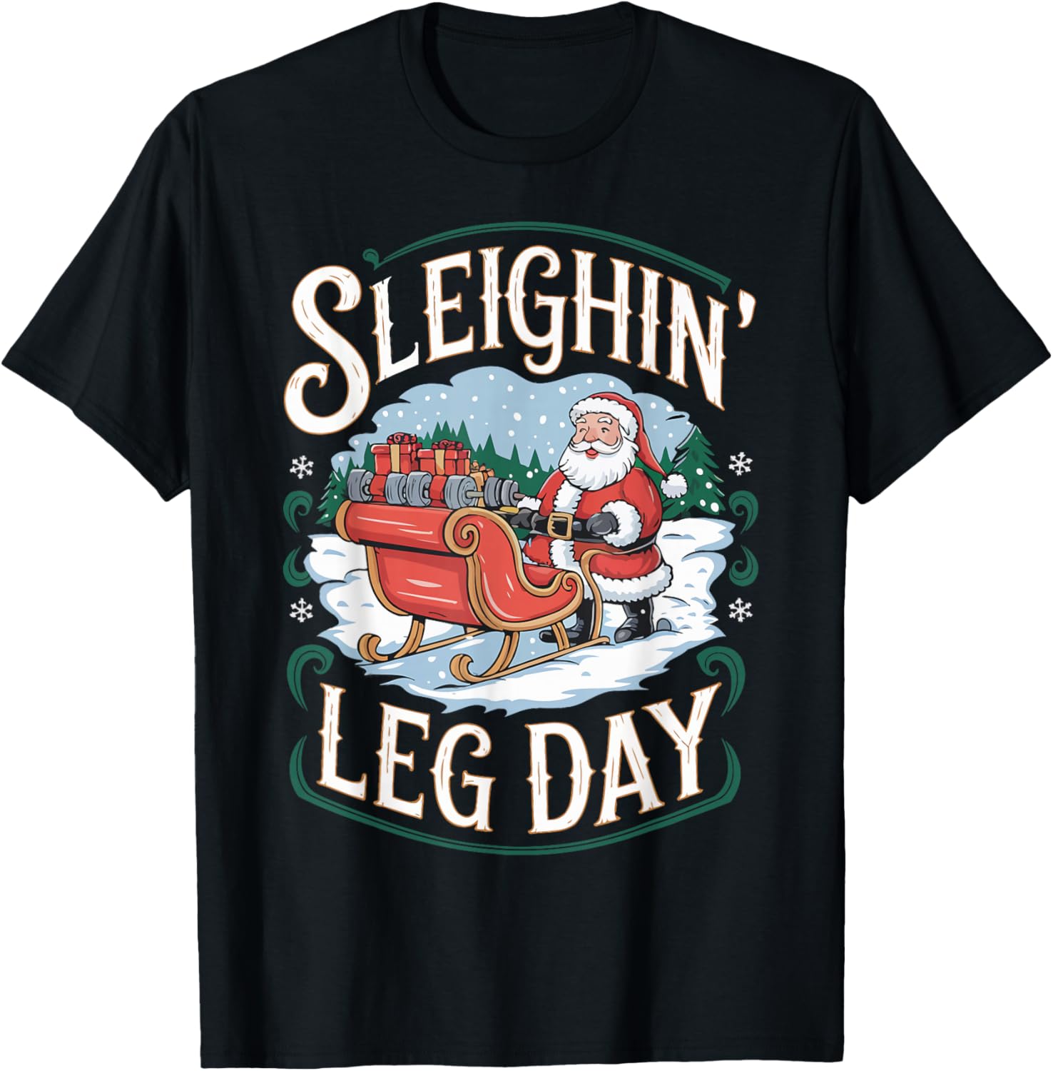 Santa's Sleigh Leg Day Gym Christmas