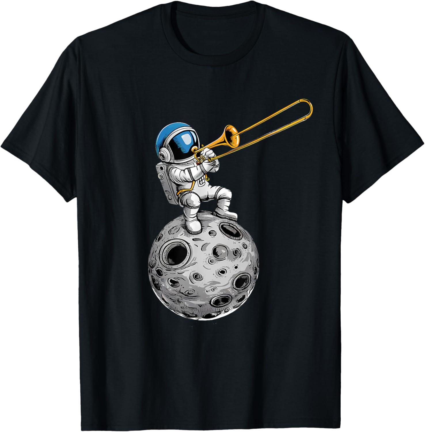 Trumpet Player Astronaut on the Moon