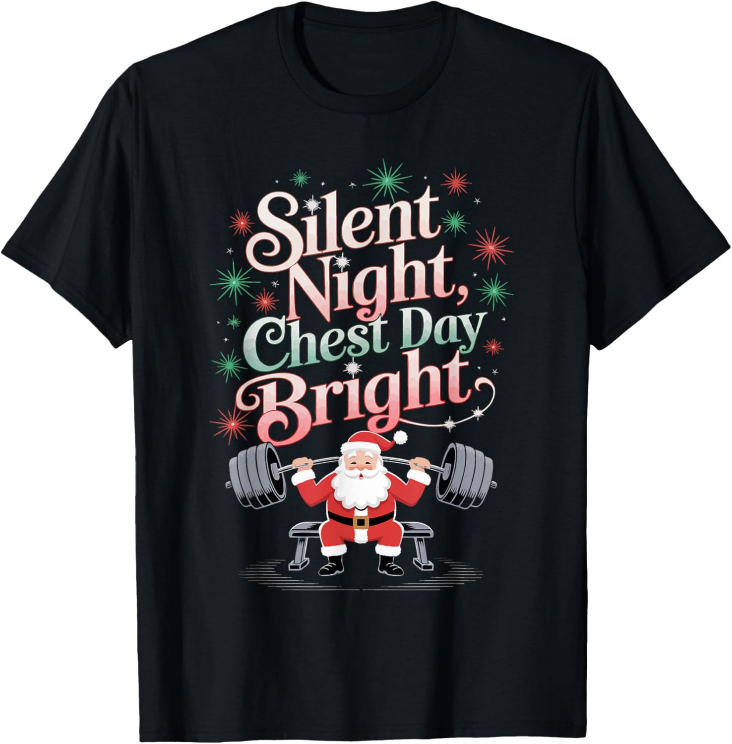 Silent Night Chest Day Bright Gym Christmas