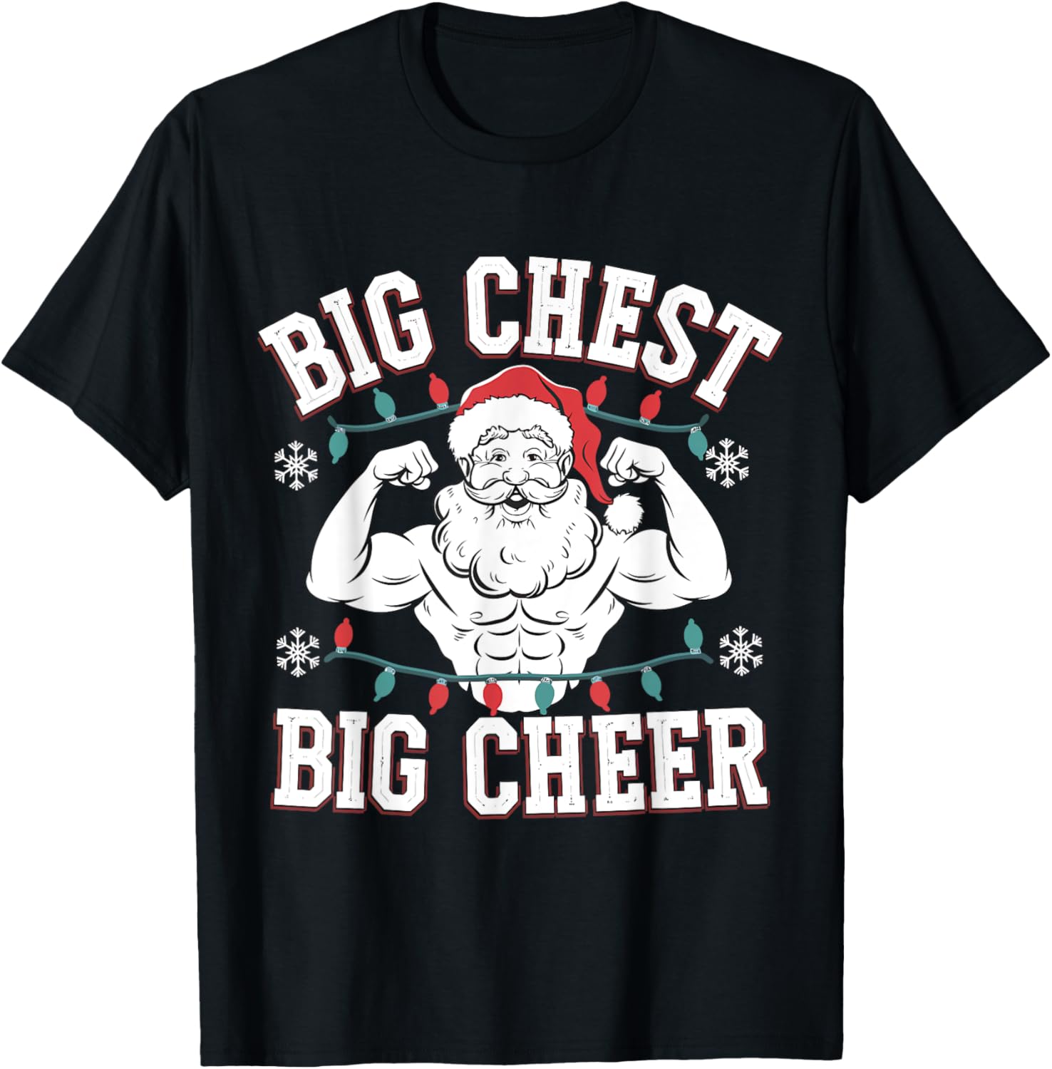 Big Chest Big Cheer Santa Christmas Gym