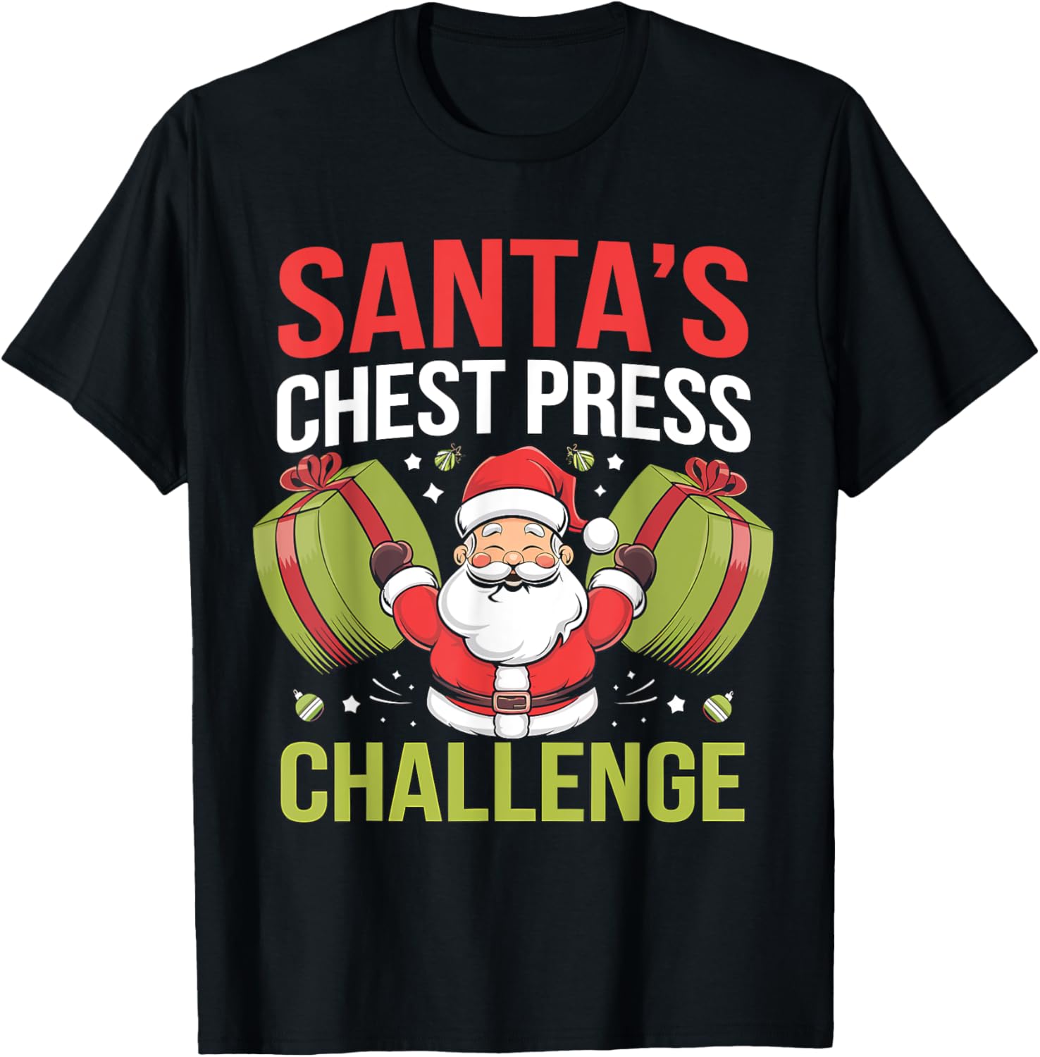 Santa's Chest Press Challenge Gym Christmas