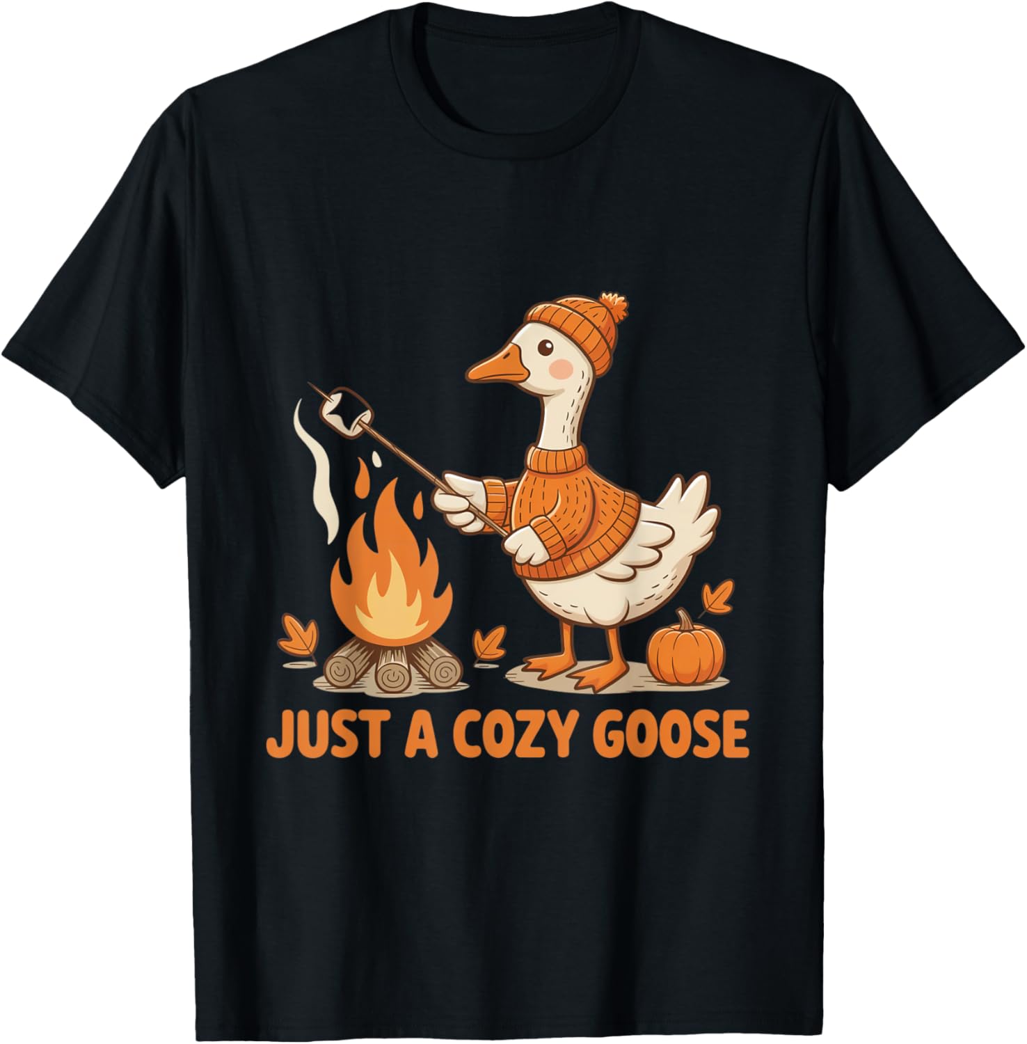 Just a Cozy Goose Autumn Fall Pumpkin