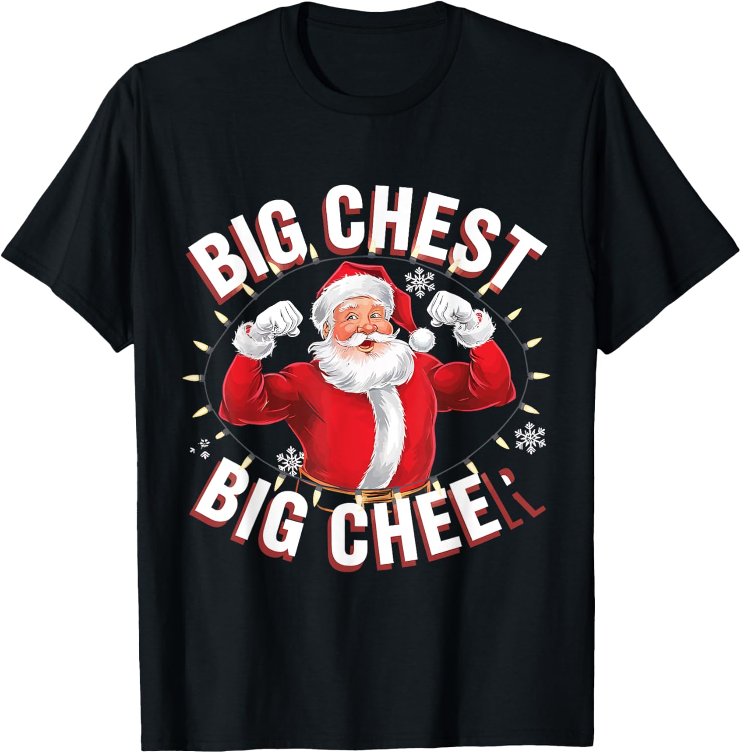 Big Chest Big Cheer Santa Christmas Gym
