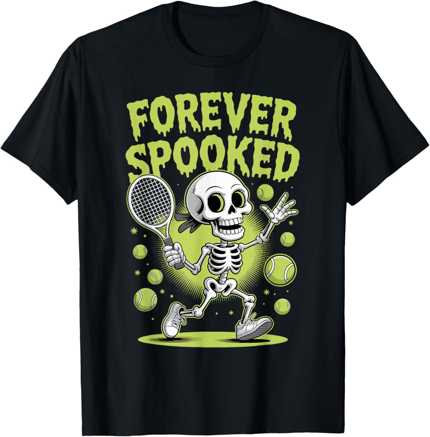 Halloween Tennis Skeleton Forever Spooked