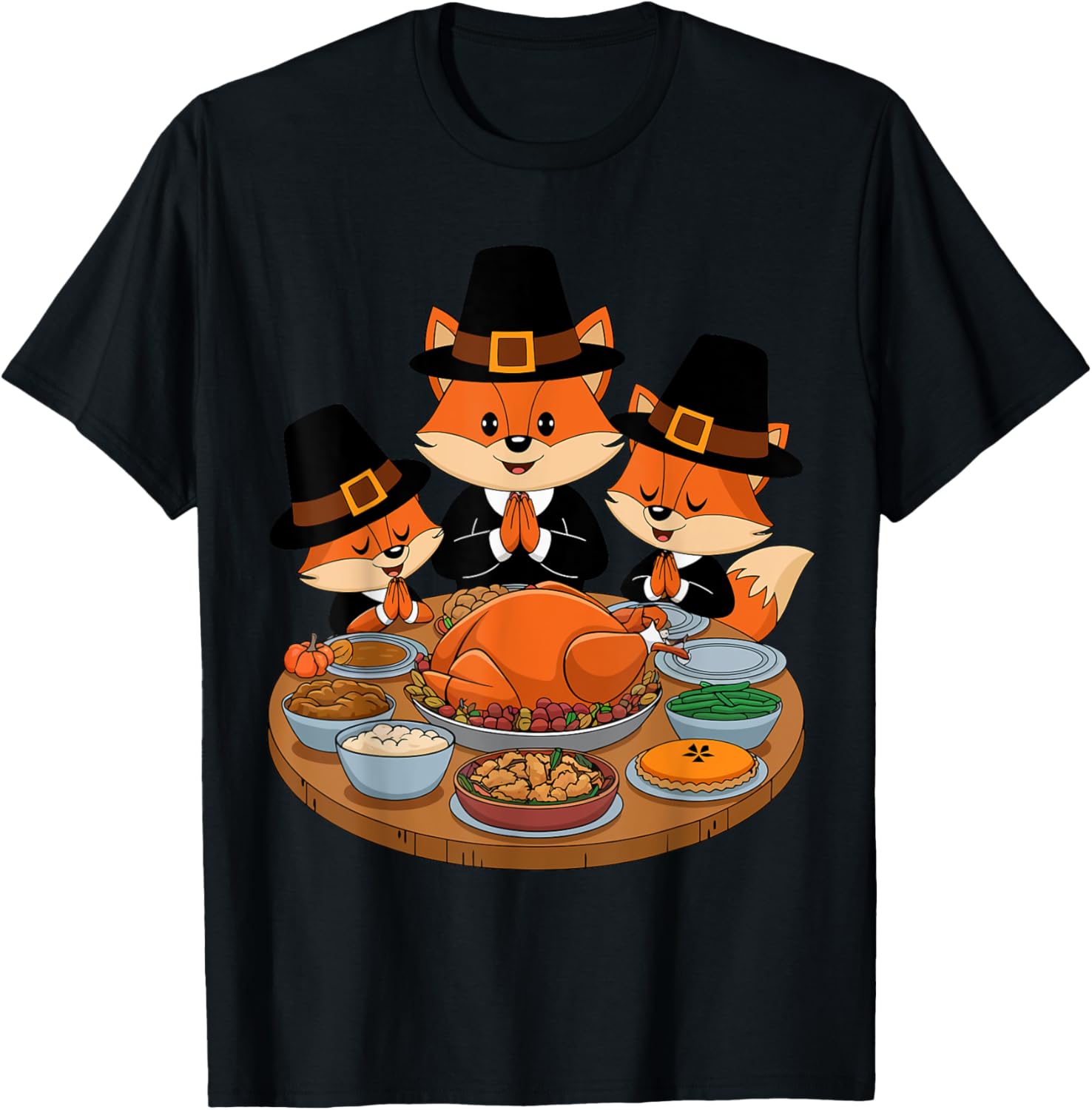 Thanksgiving Fox Family