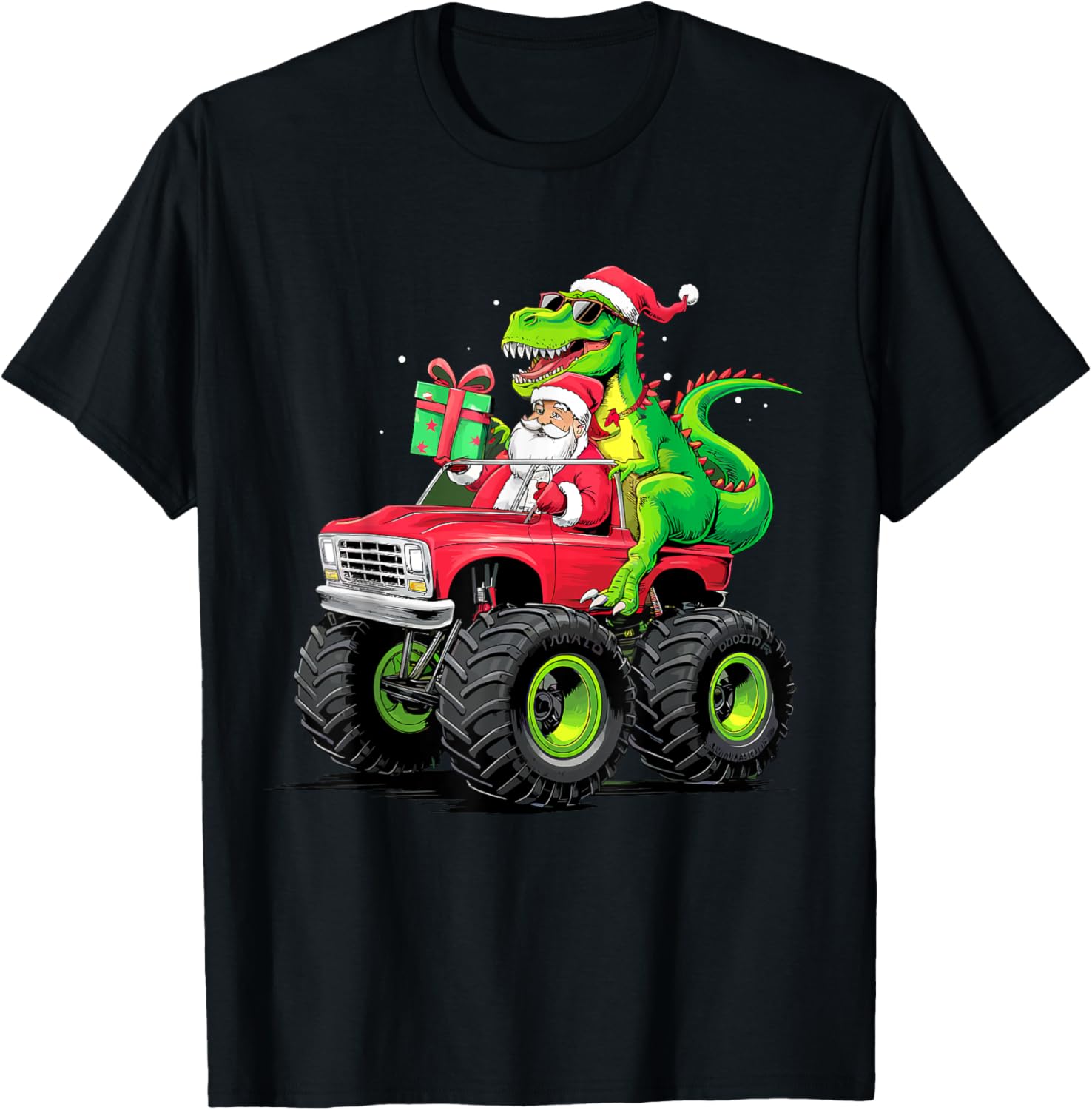 Santa and T-Rex Dino Christmas