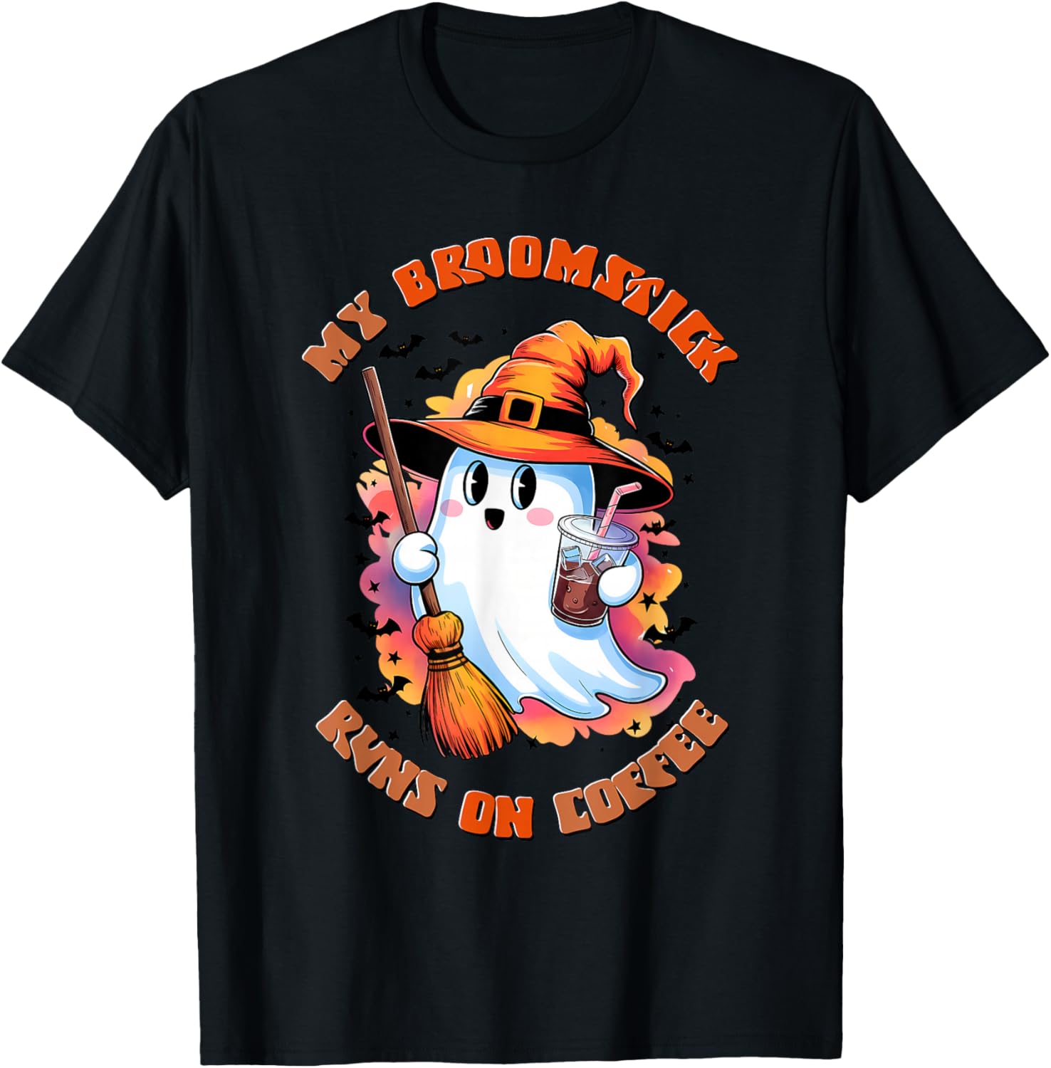Halloween My Broomstick Runs on Coffee
