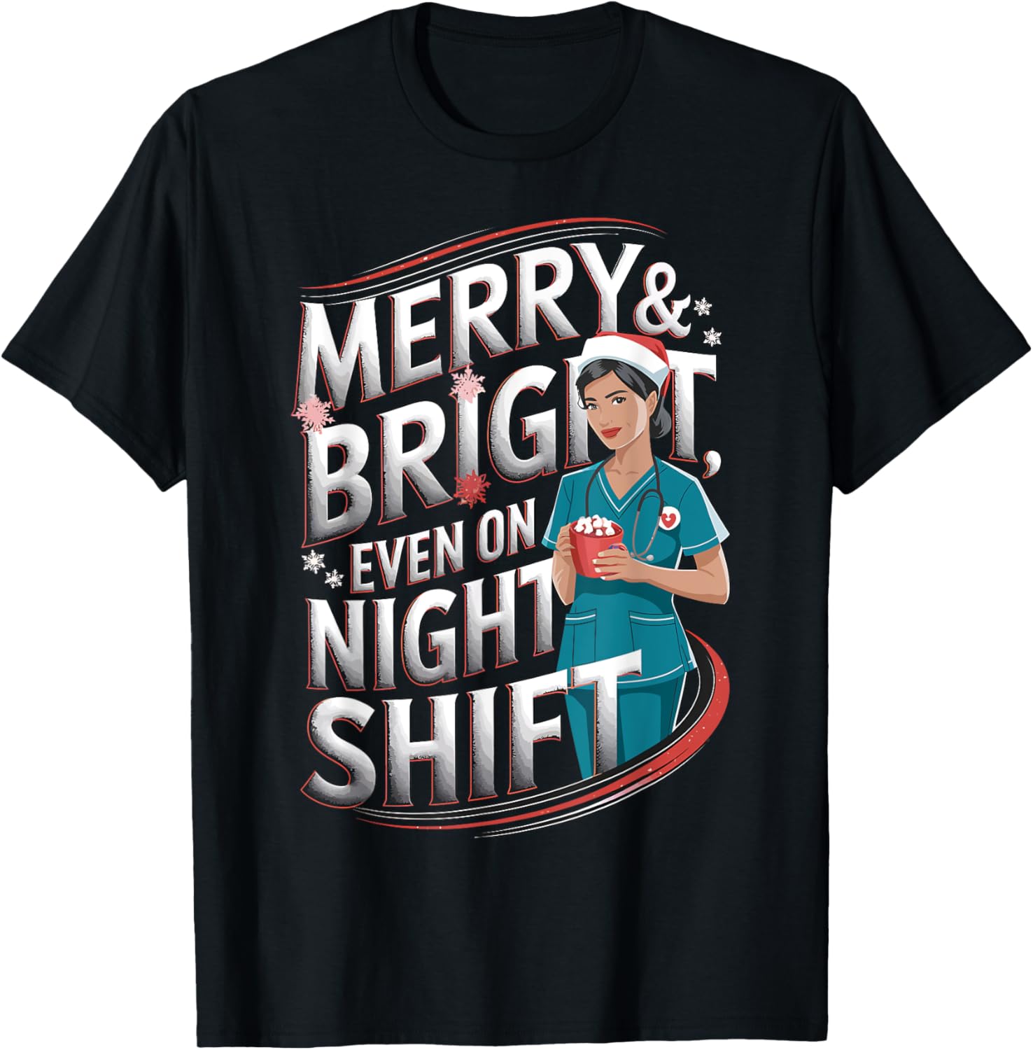 Merry Bright Even On Night Shift Nurse Christmas