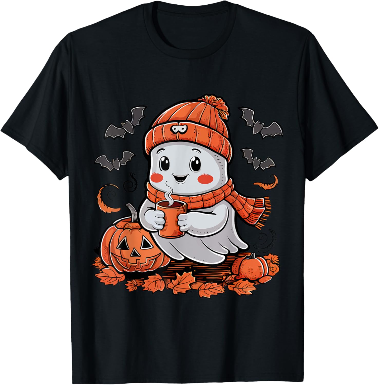 Pumpkin Spice Ghost Halloween Coffee Latte